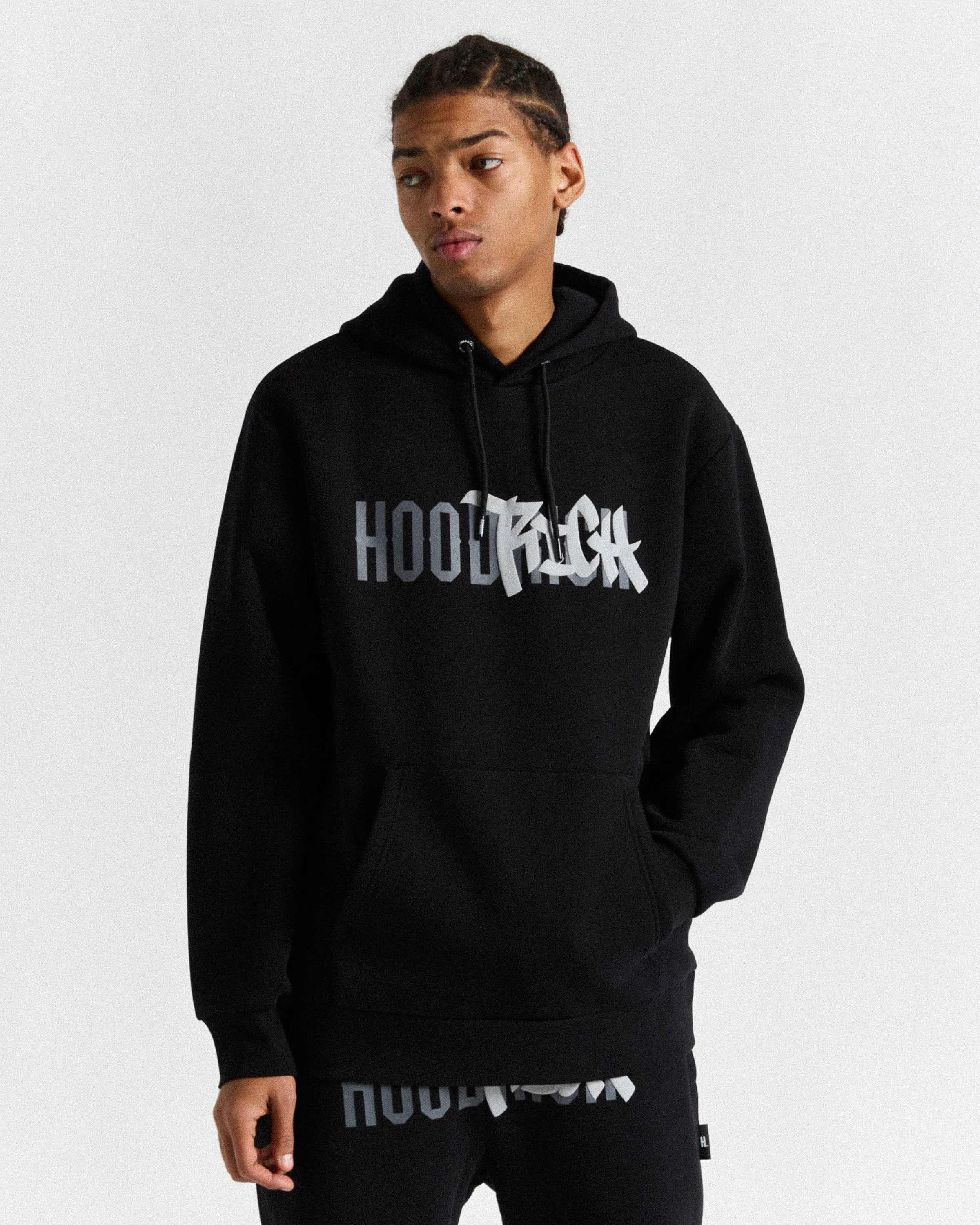 Graffiti Hoodie - Black/Greys sold by Hoodrich