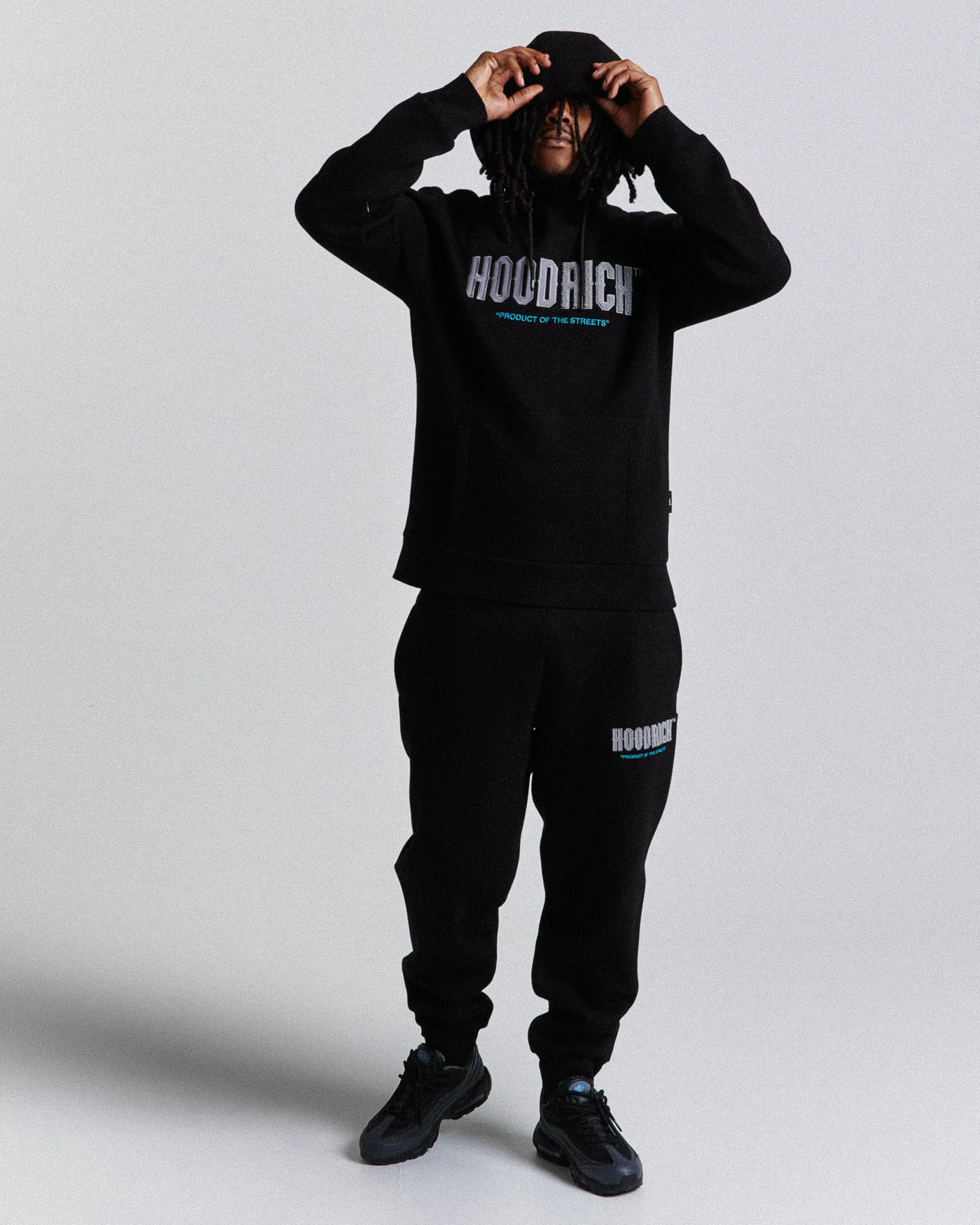 Fade Hoodie - Black/Grey/Blue sold by Hoodrich product image thumbnail 3