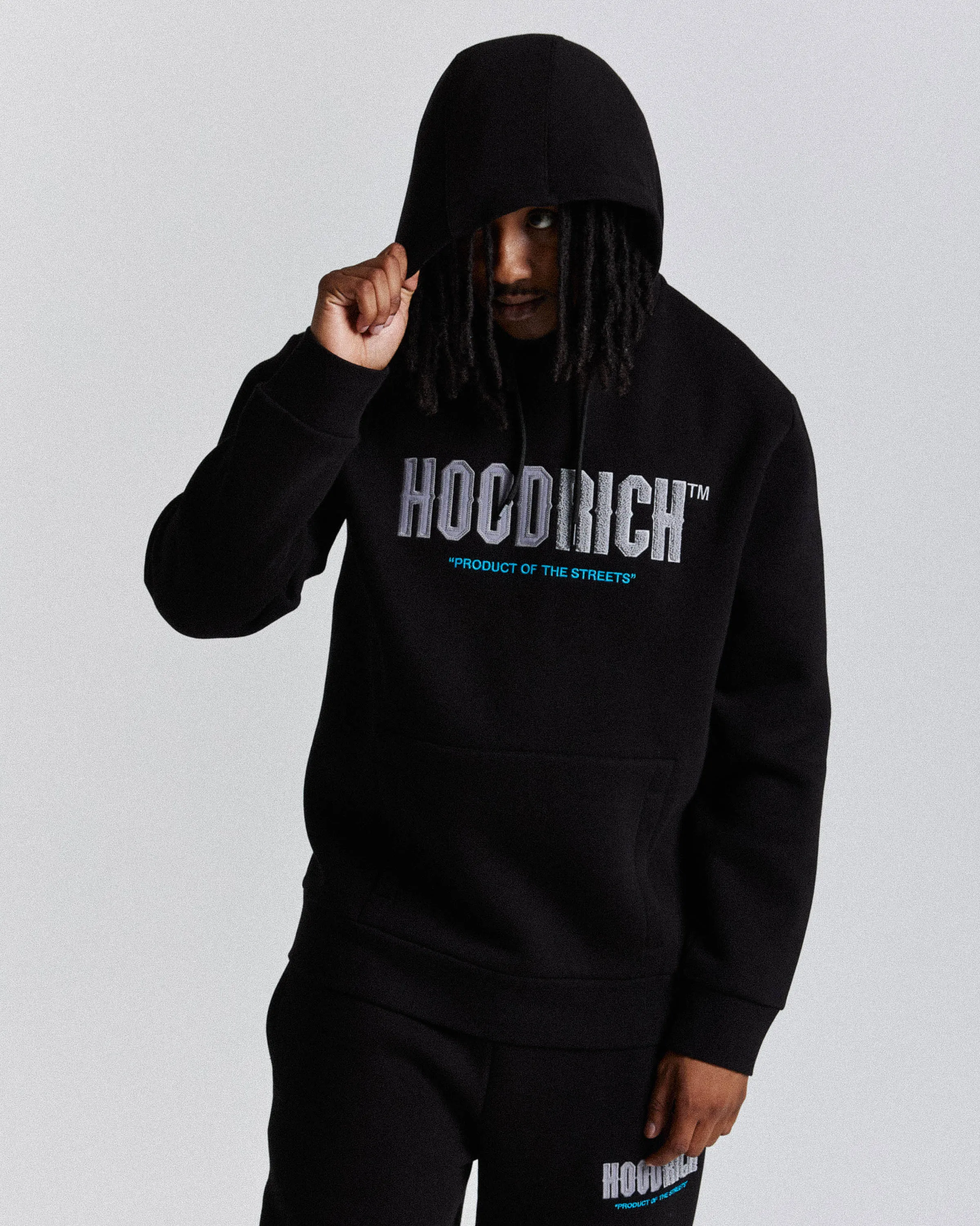 Fade Hoodie - Black/Grey/Blue sold by Hoodrich