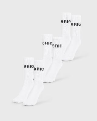 OG Core 3 Pack Crew Socks - White/Black sold by Hoodrich