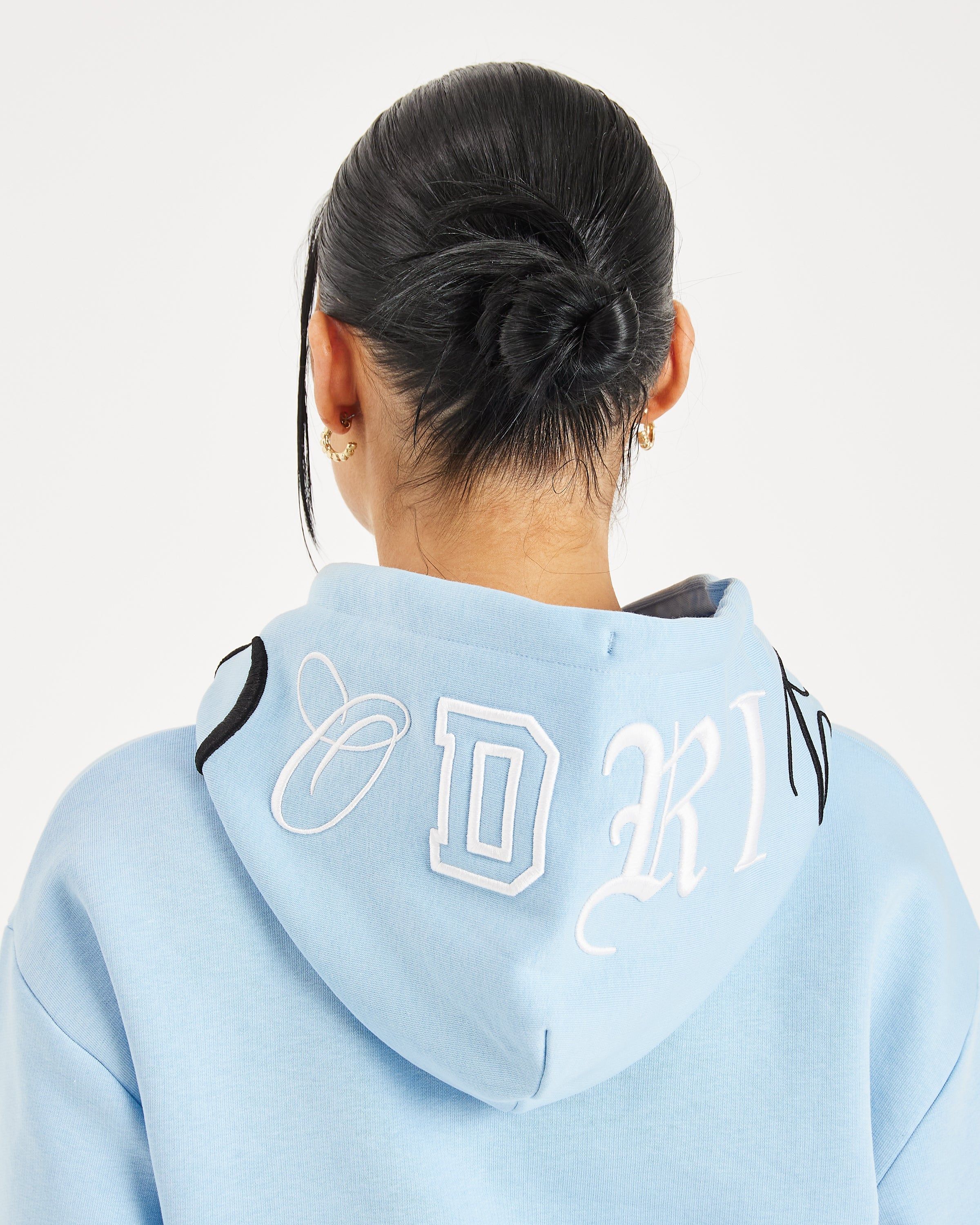 OG Calor Cropped Hoodie - Placid Blue/White/Black sold by Hoodrich product image thumbnail 3