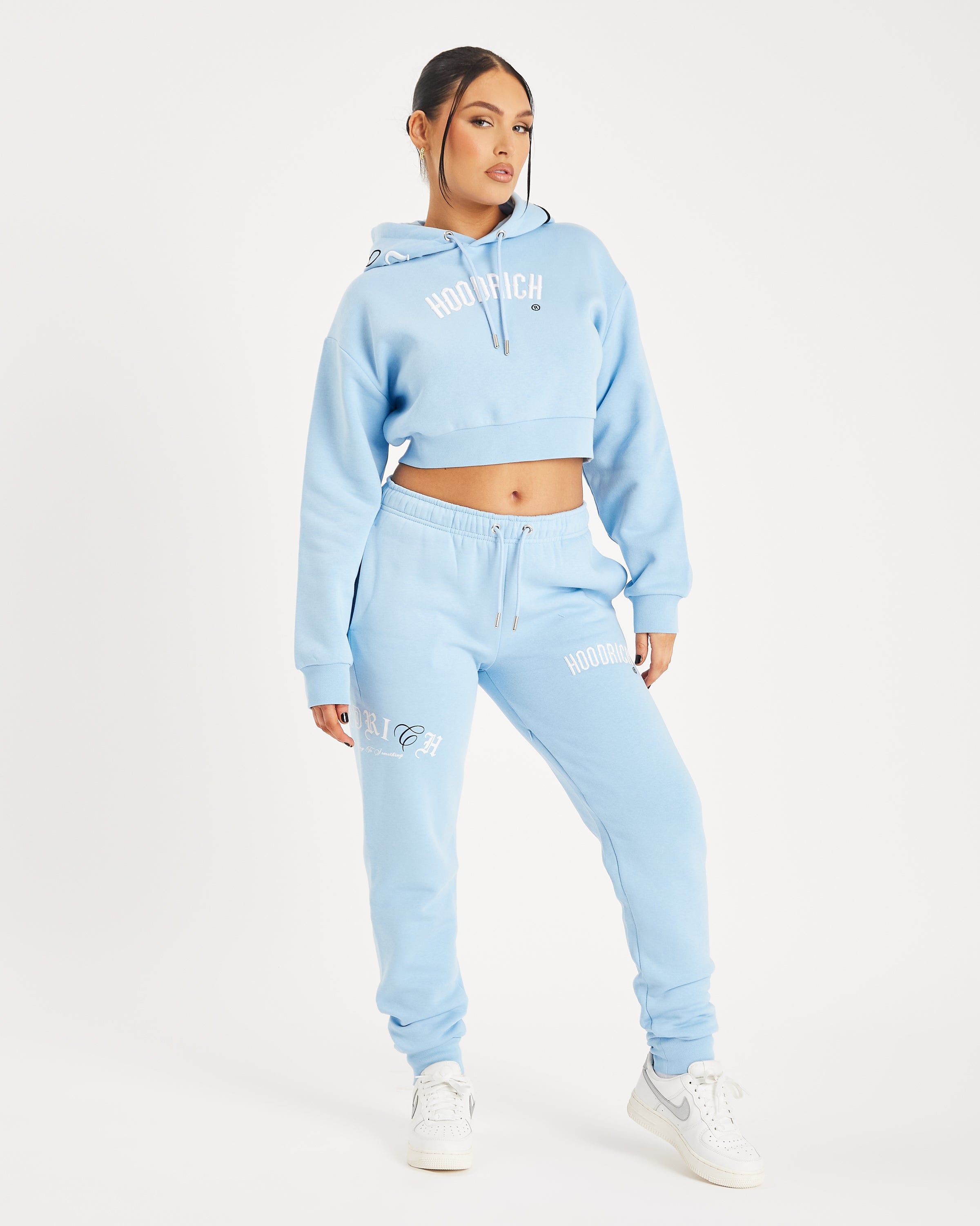 OG Calor Cropped Hoodie - Placid Blue/White/Black sold by Hoodrich product image thumbnail 4