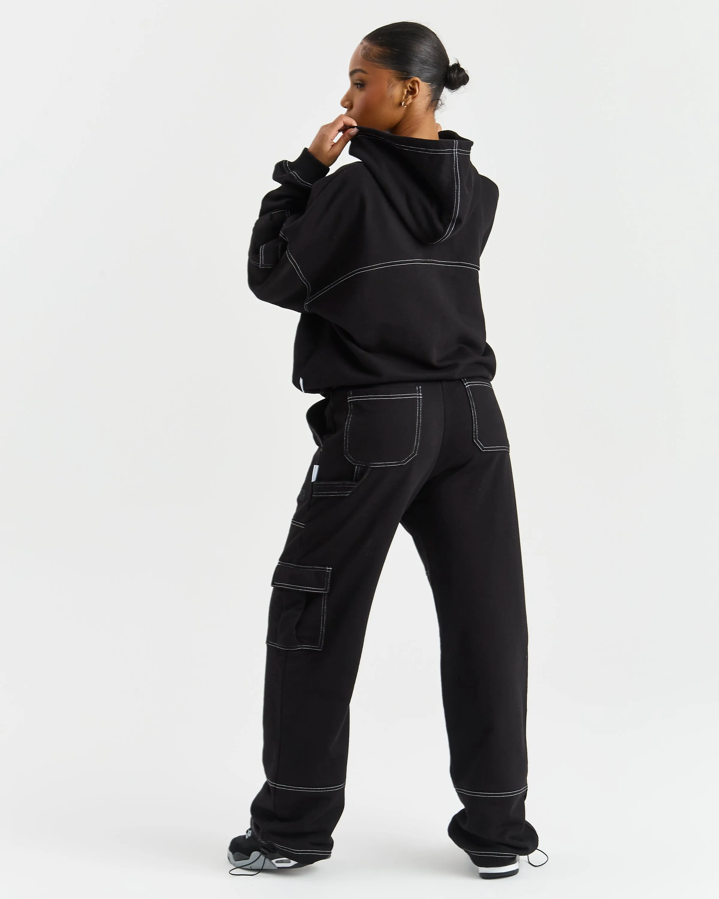 Adorn Open Hem Joggers - Black sold by Hoodrich product image thumbnail 3