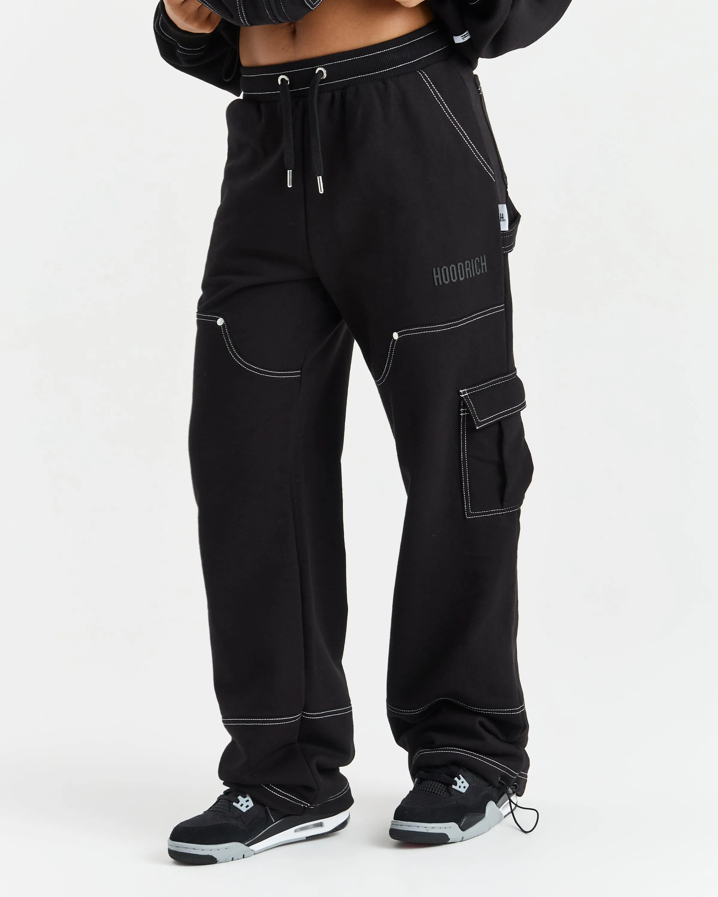 Adorn Open Hem Joggers - Black sold by Hoodrich