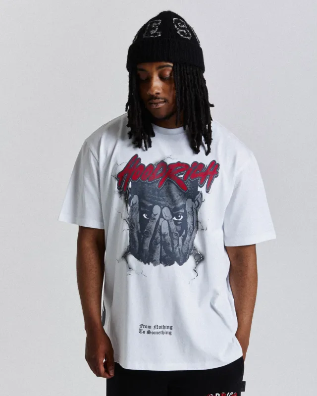 Inferno Oversized T-Shirt - White/Grey/Red sold by Hoodrich