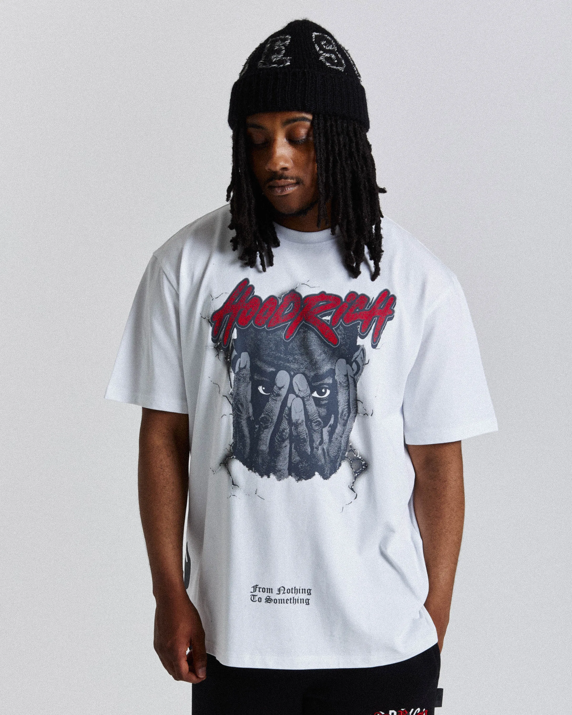 Inferno Oversized T-Shirt - White/Grey/Red sold by Hoodrich