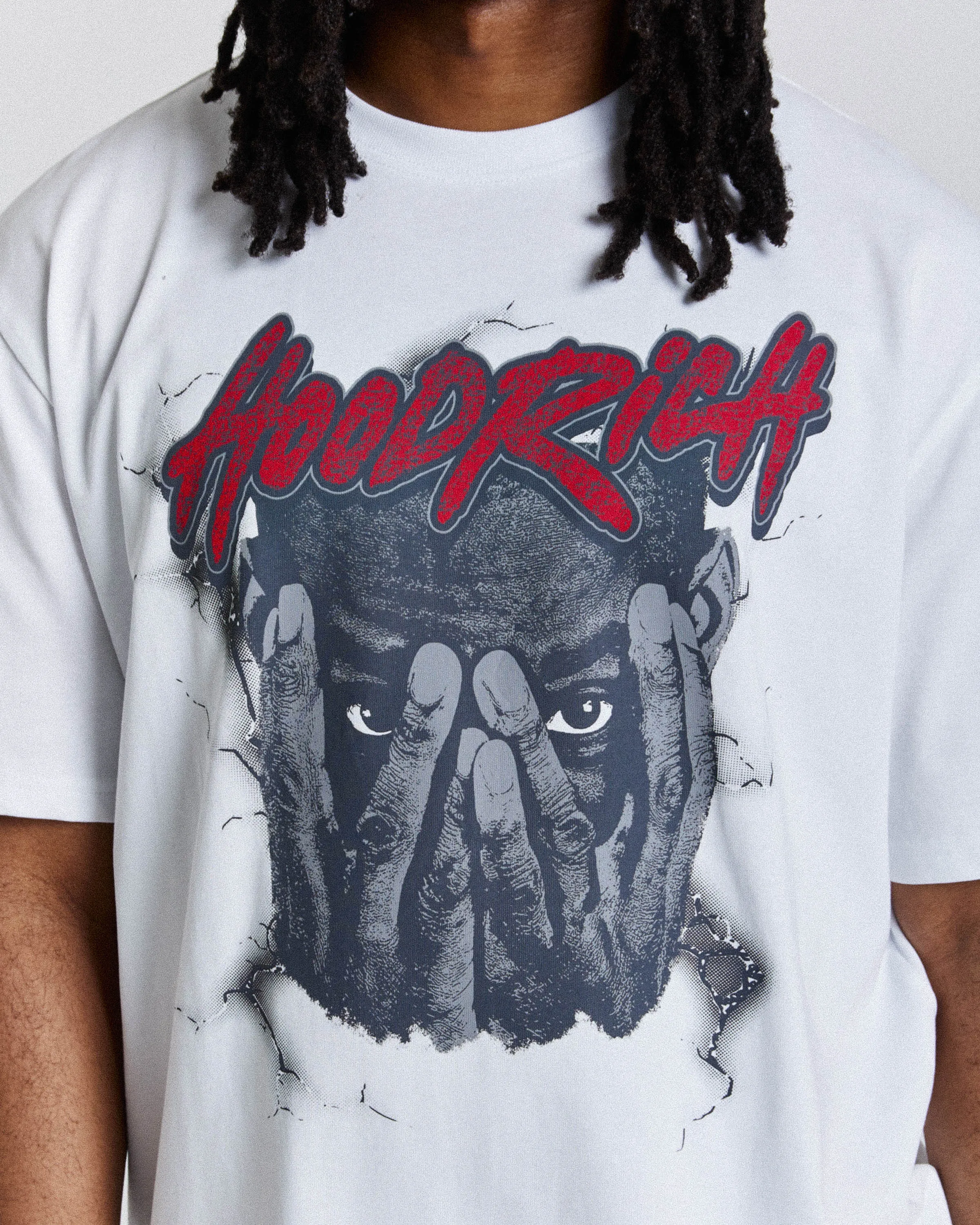 Inferno Oversized T-Shirt - White/Grey/Red sold by Hoodrich product image thumbnail 2