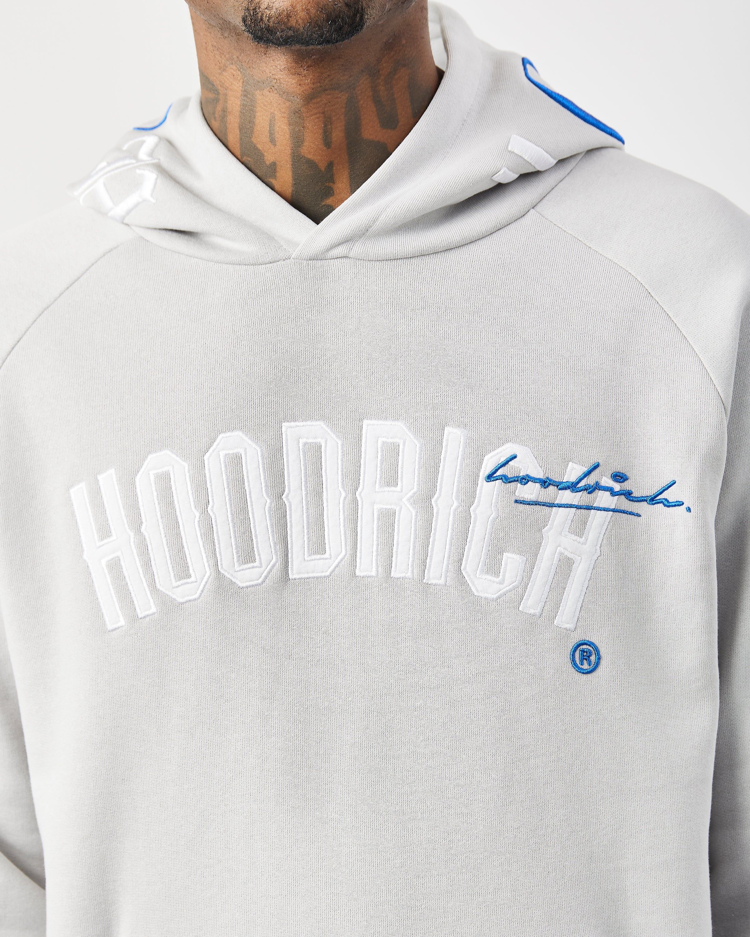 OG Heat Hoodie - Light Grey/White/Blue sold by Hoodrich product image thumbnail 3
