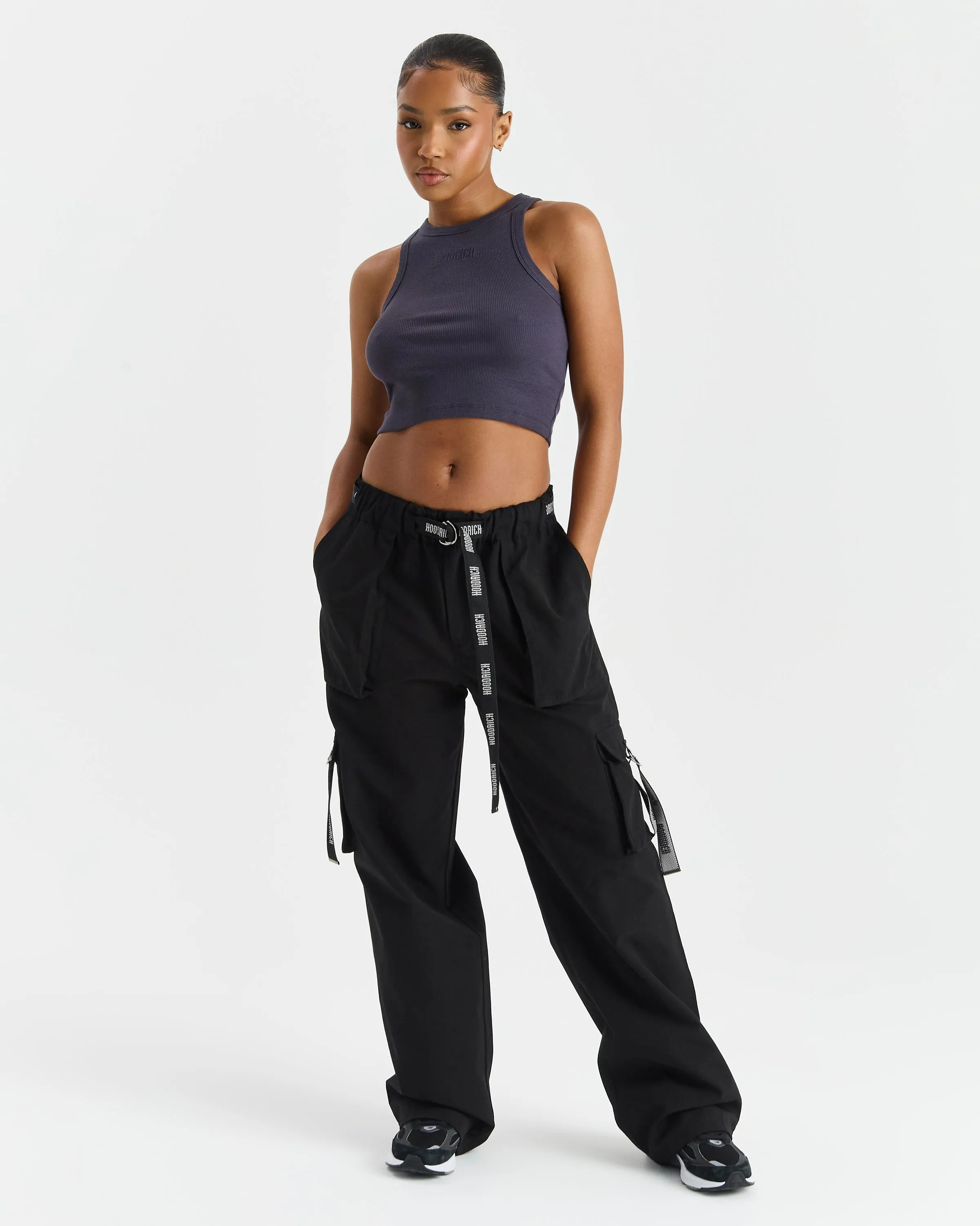 Premier Woven Cargo Pants - Black sold by Hoodrich product image thumbnail 2