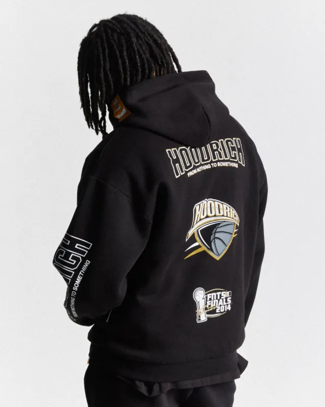 Zenith Oversized Hoodie - Black/White/Gold made by Hoodrich