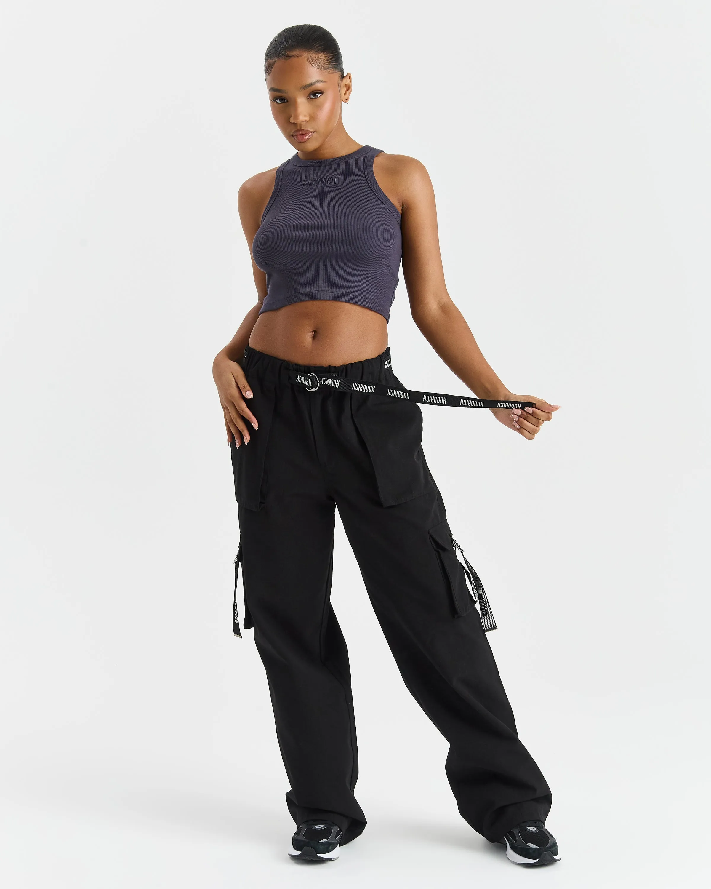 Premier Woven Cargo Pants - Black sold by Hoodrich