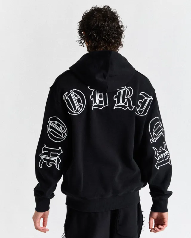 Helix Oversized Hoodie - Black/White sold by Hoodrich