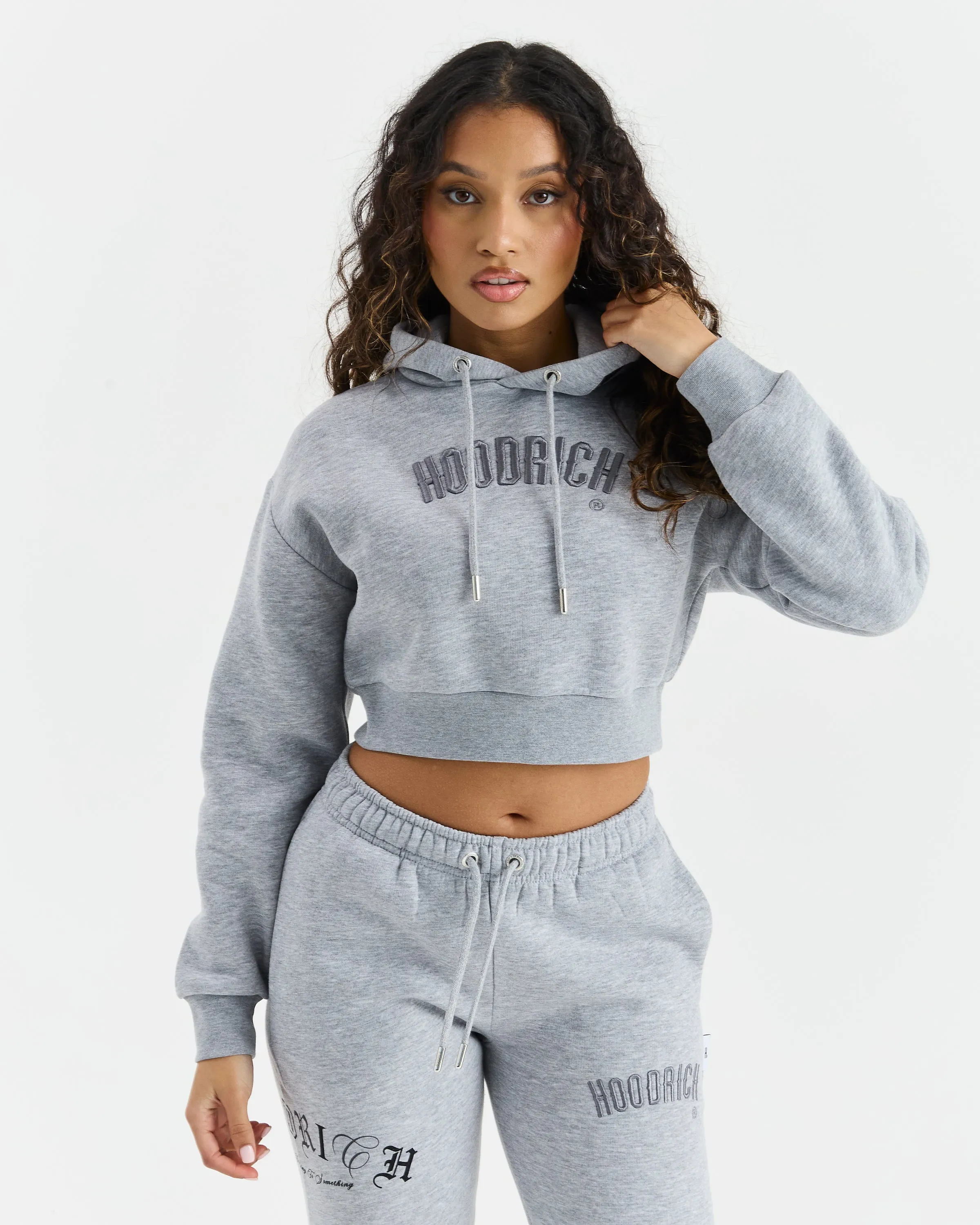 Calor Cropped Hoodie - Grey sold by Hoodrich
