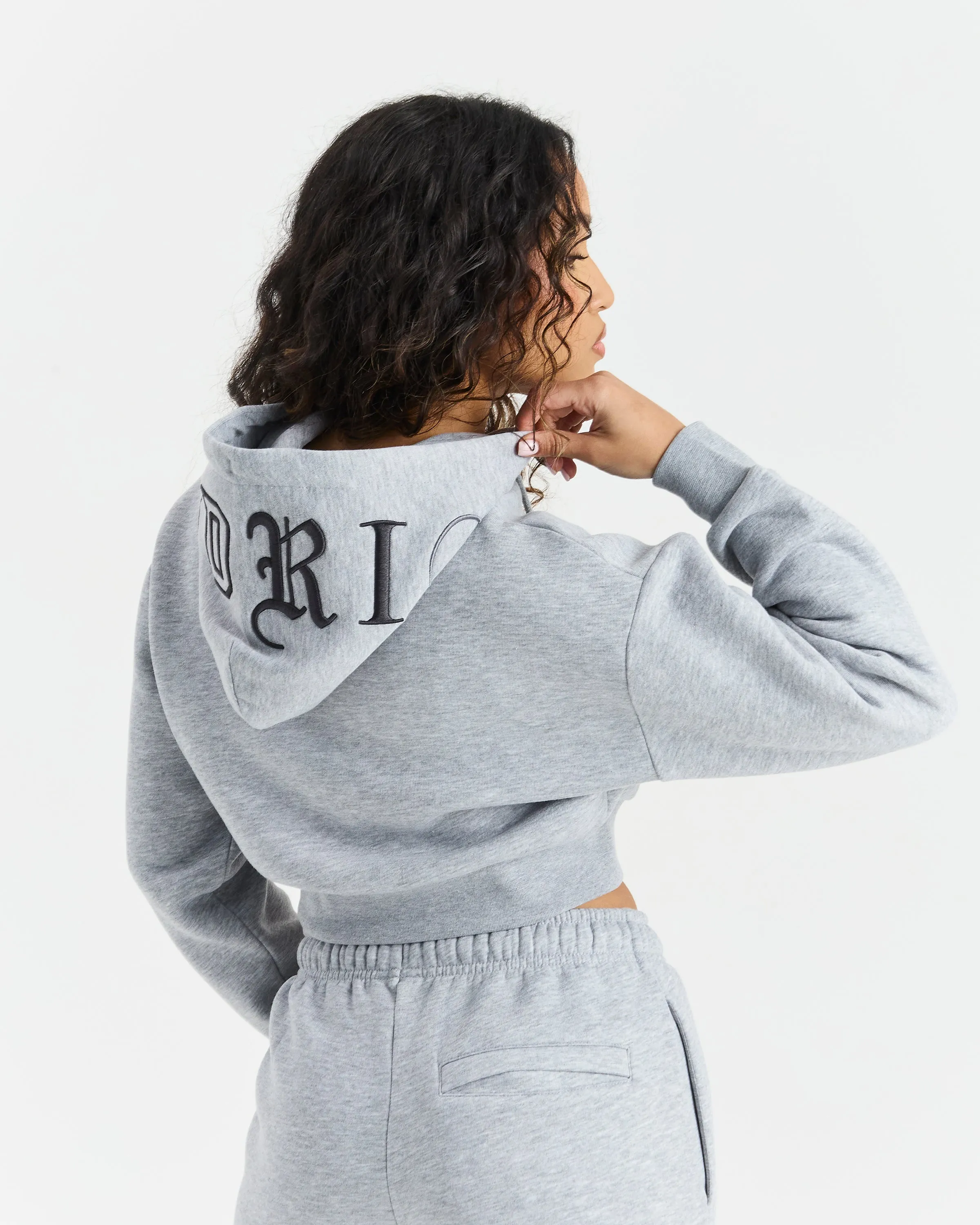 Calor Cropped Hoodie - Grey sold by Hoodrich product image thumbnail 2