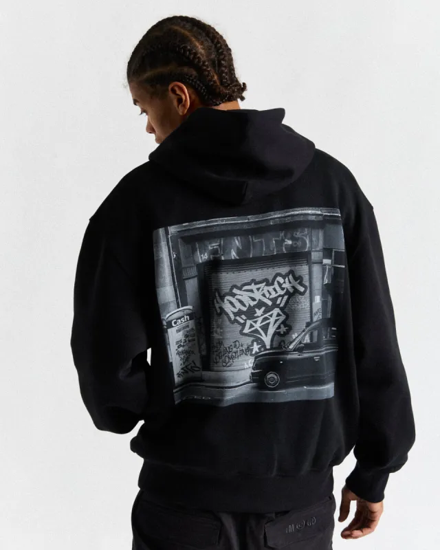 Graffiti Shutter Hoodie - Black/Grey sold by Hoodrich