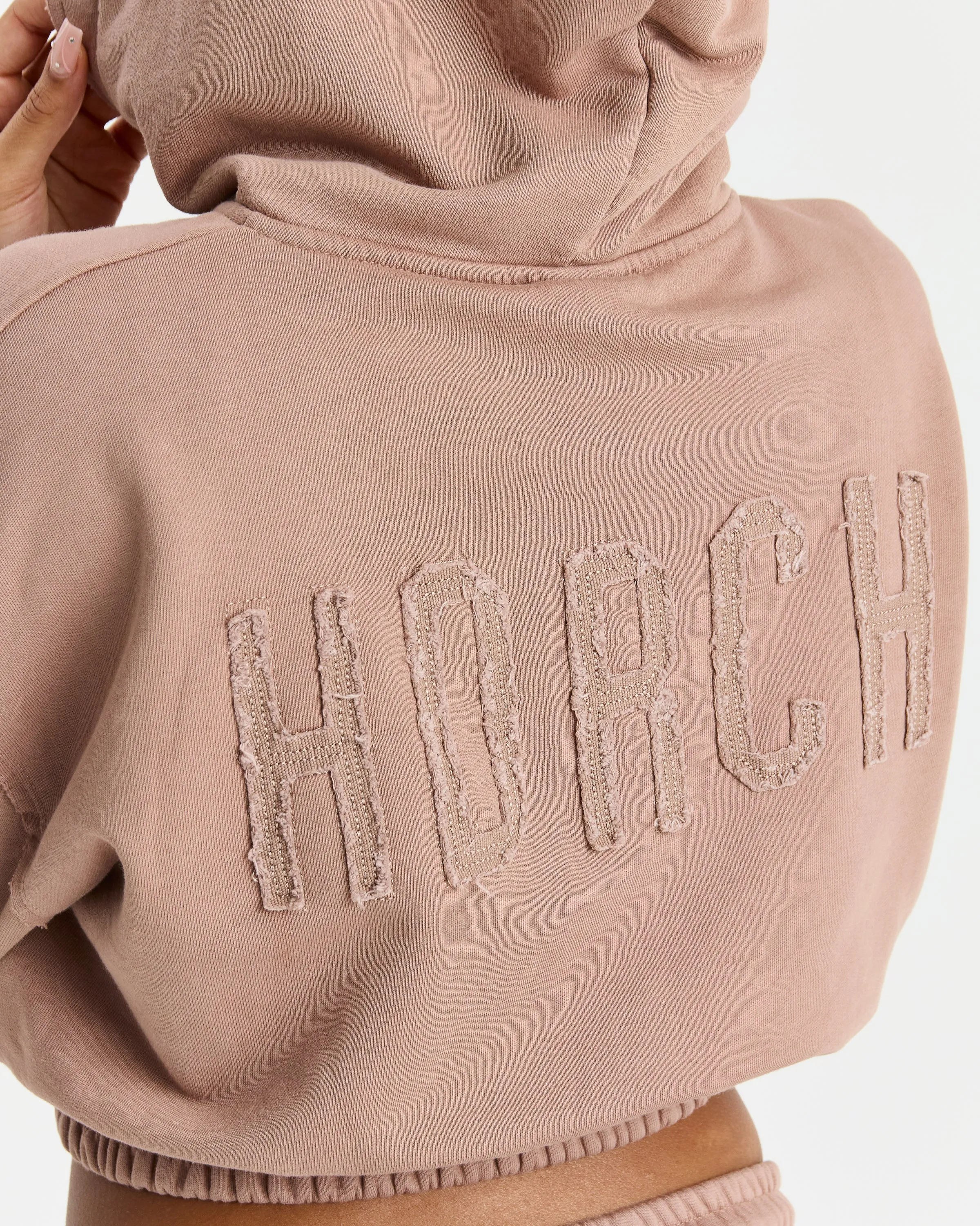 Detach Cropped Zip Through Hoodie - Brown sold by Hoodrich product image thumbnail 2