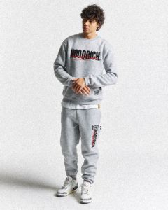 OG Blend V2 Joggers - Heather Grey/Black/Red sold by Hoodrich