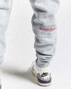 OG Blend V2 Joggers - Heather Grey/Black/Red sold by Hoodrich