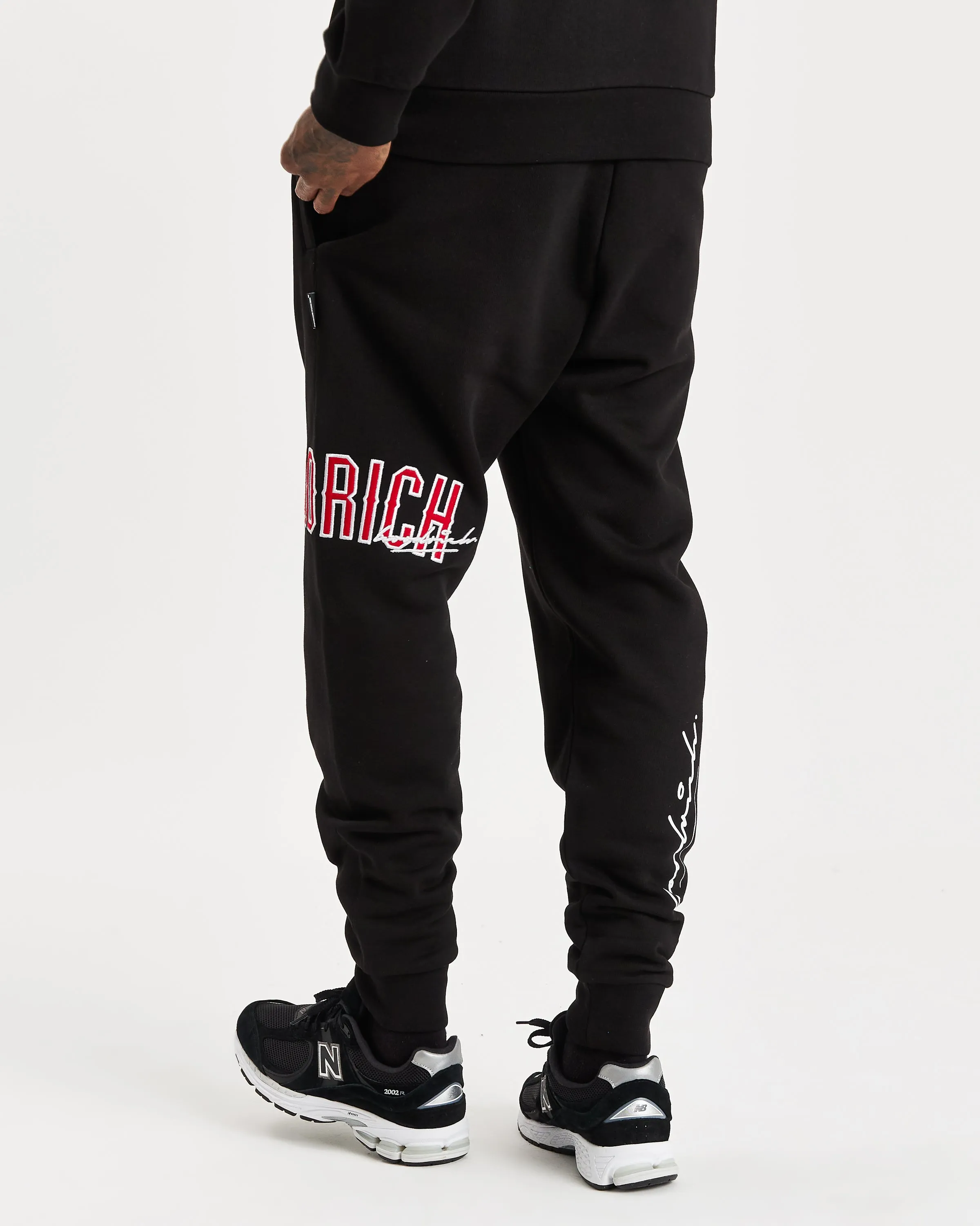OG Stack Joggers - Black/White/Red sold by Hoodrich product image thumbnail 3