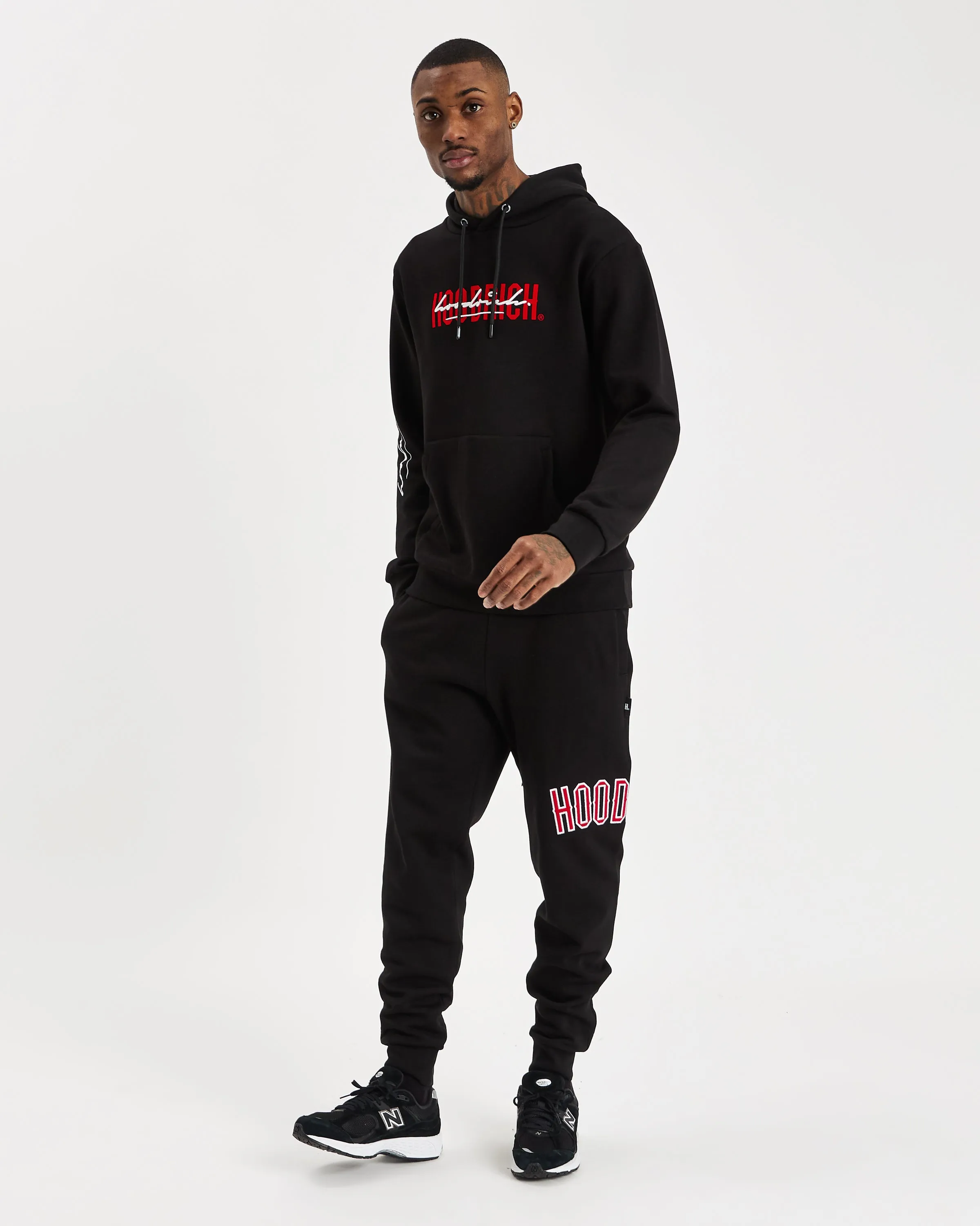OG Stack Joggers - Black/White/Red sold by Hoodrich product image thumbnail 2