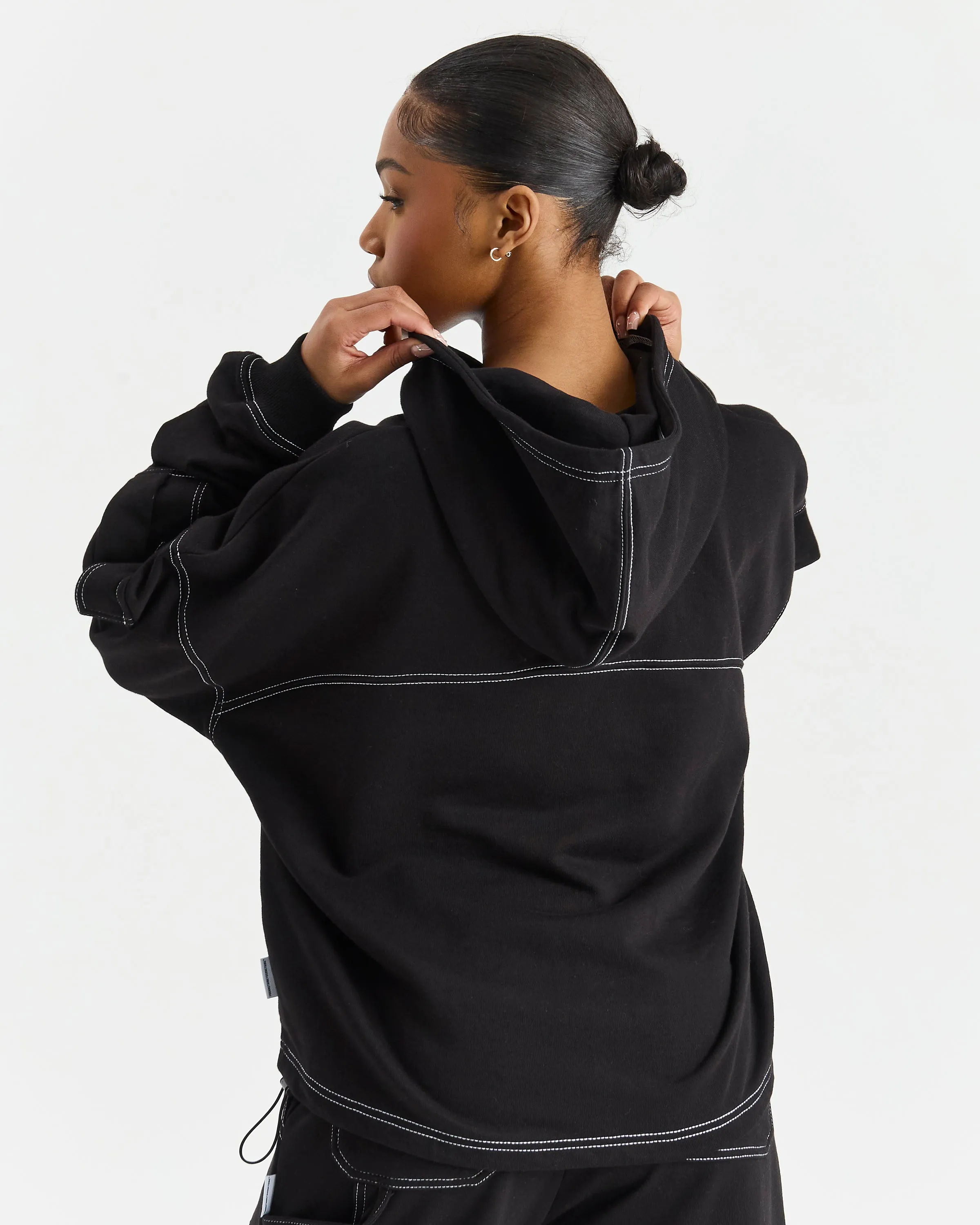 Adorn Full Zip Hoodie - Black sold by Hoodrich product image thumbnail 2