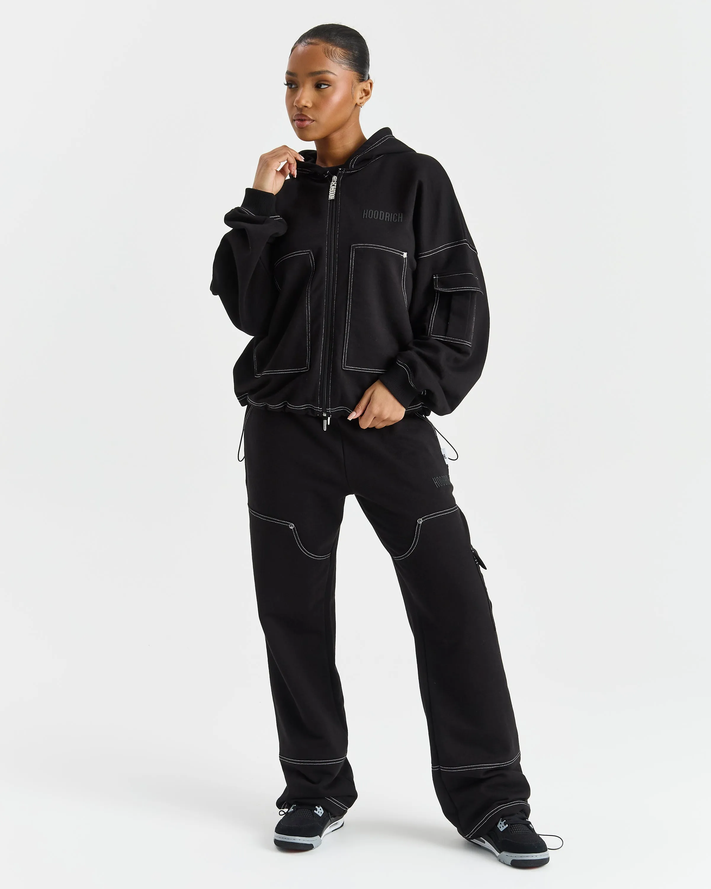 Adorn Full Zip Hoodie - Black sold by Hoodrich product image thumbnail 3