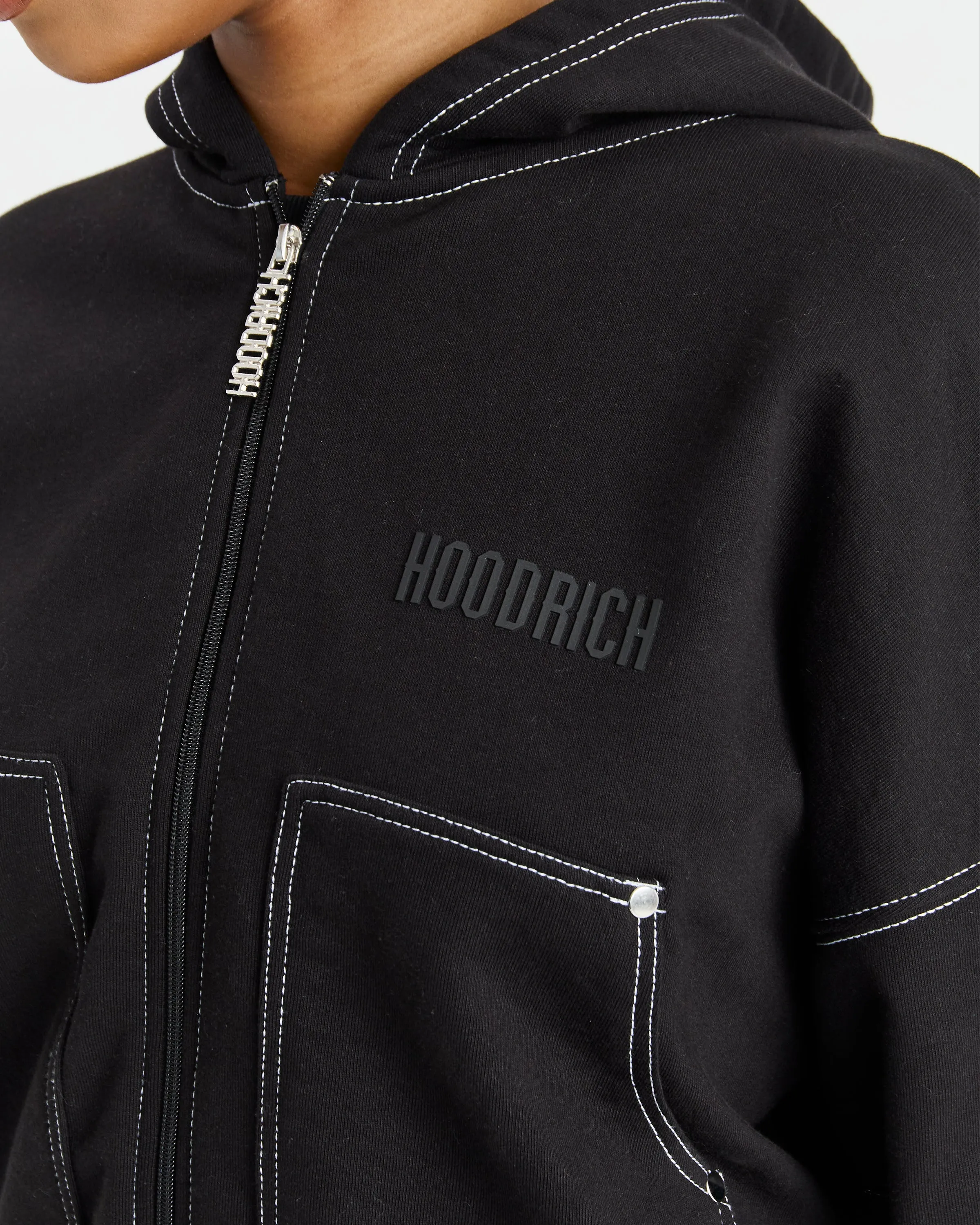 Adorn Full Zip Hoodie - Black sold by Hoodrich product image thumbnail 5