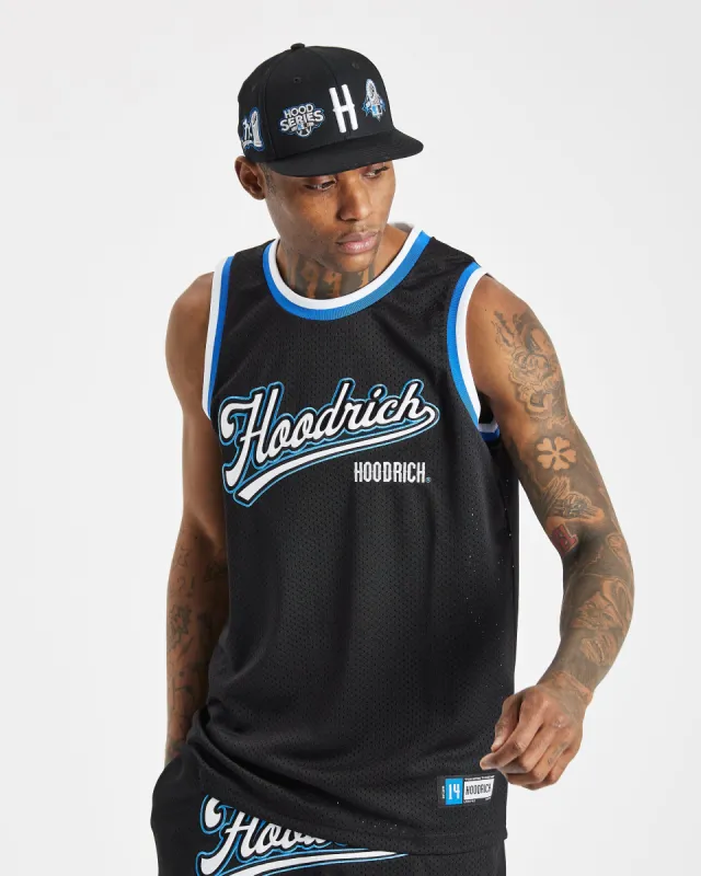 Stadium Basketball Vest - Black/White/Blue sold by Hoodrich