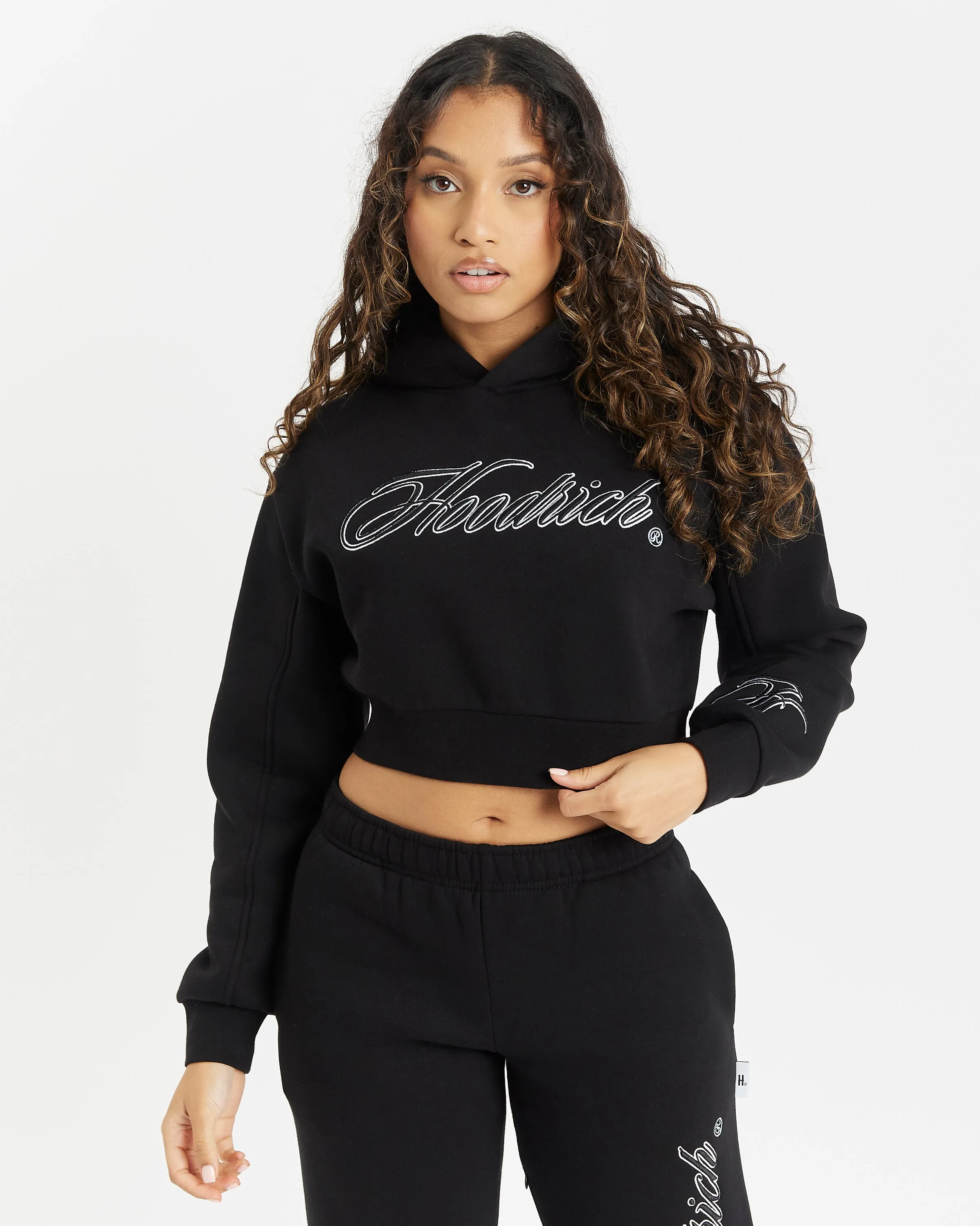 Fortify Cropped Hoodie - Black/White/Blue sold by Hoodrich product image thumbnail 2
