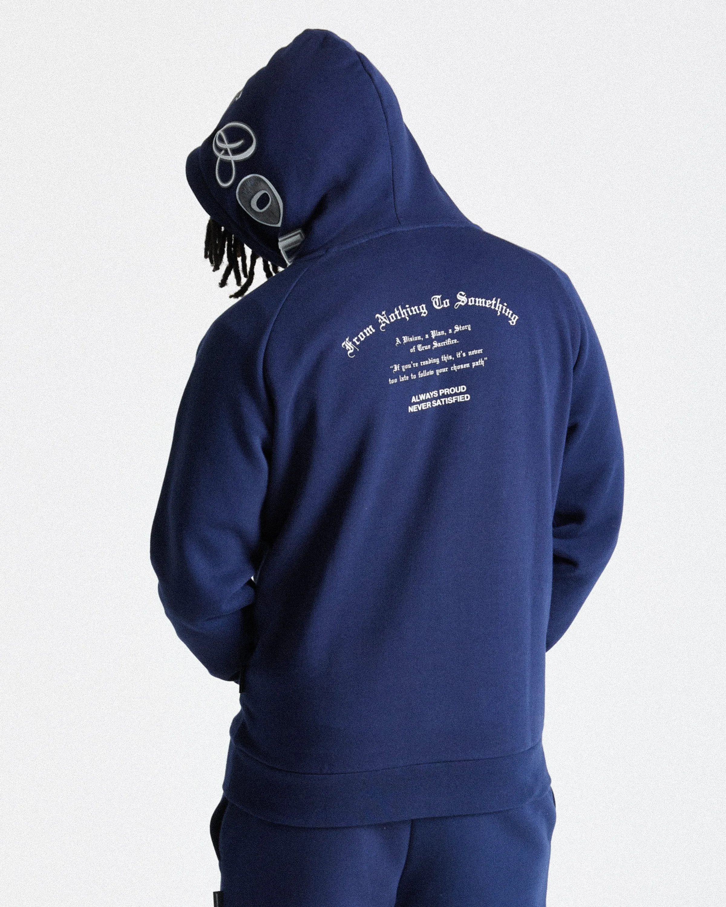 Stature Hoodie - Navy/White sold by Hoodrich product image thumbnail 2