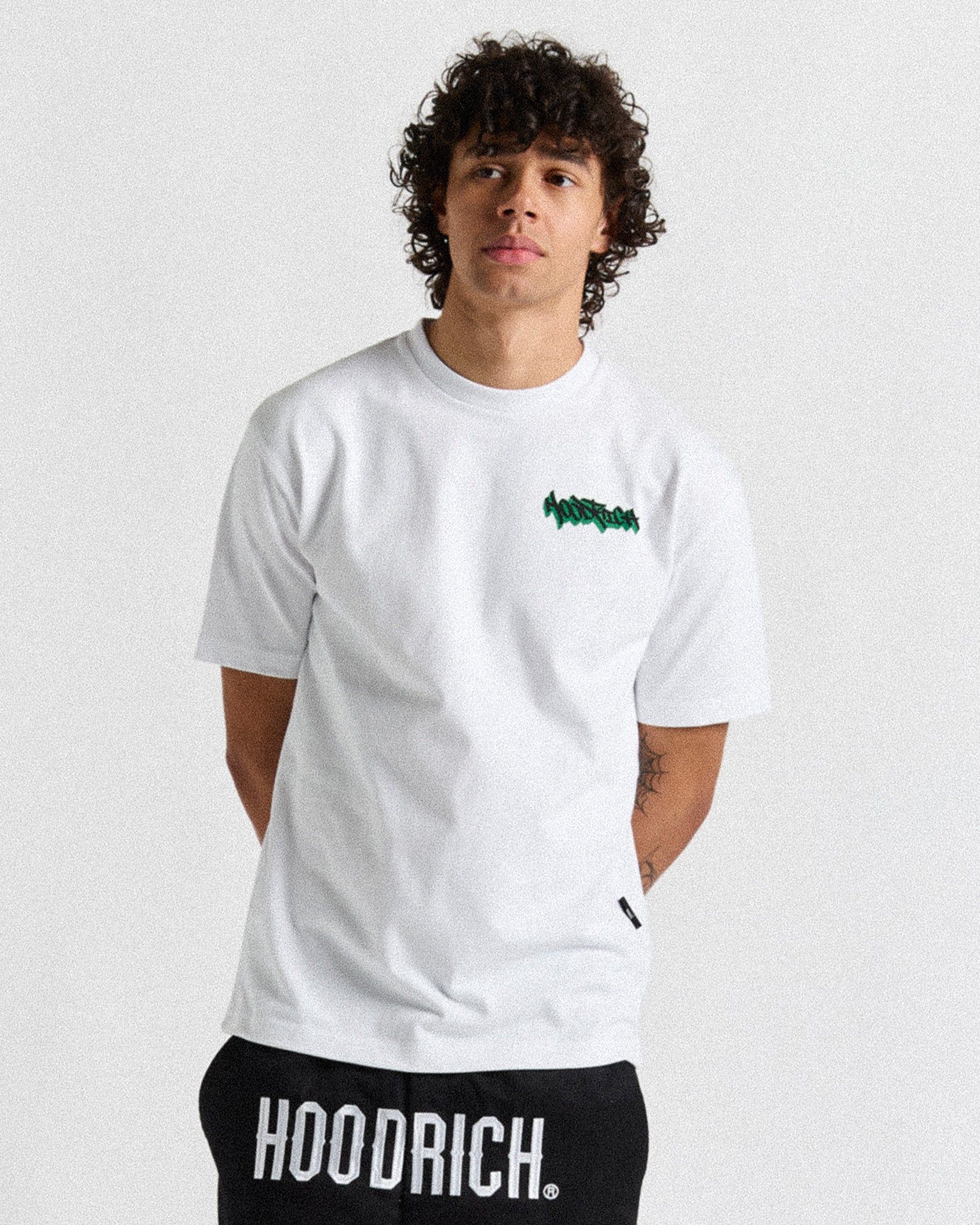 関税送料込 HOODRICH Graffiti オーバーサイズ 半袖 Tシャツ Graffiti Tag T-Shirt - White/Green/Black | Parallel
