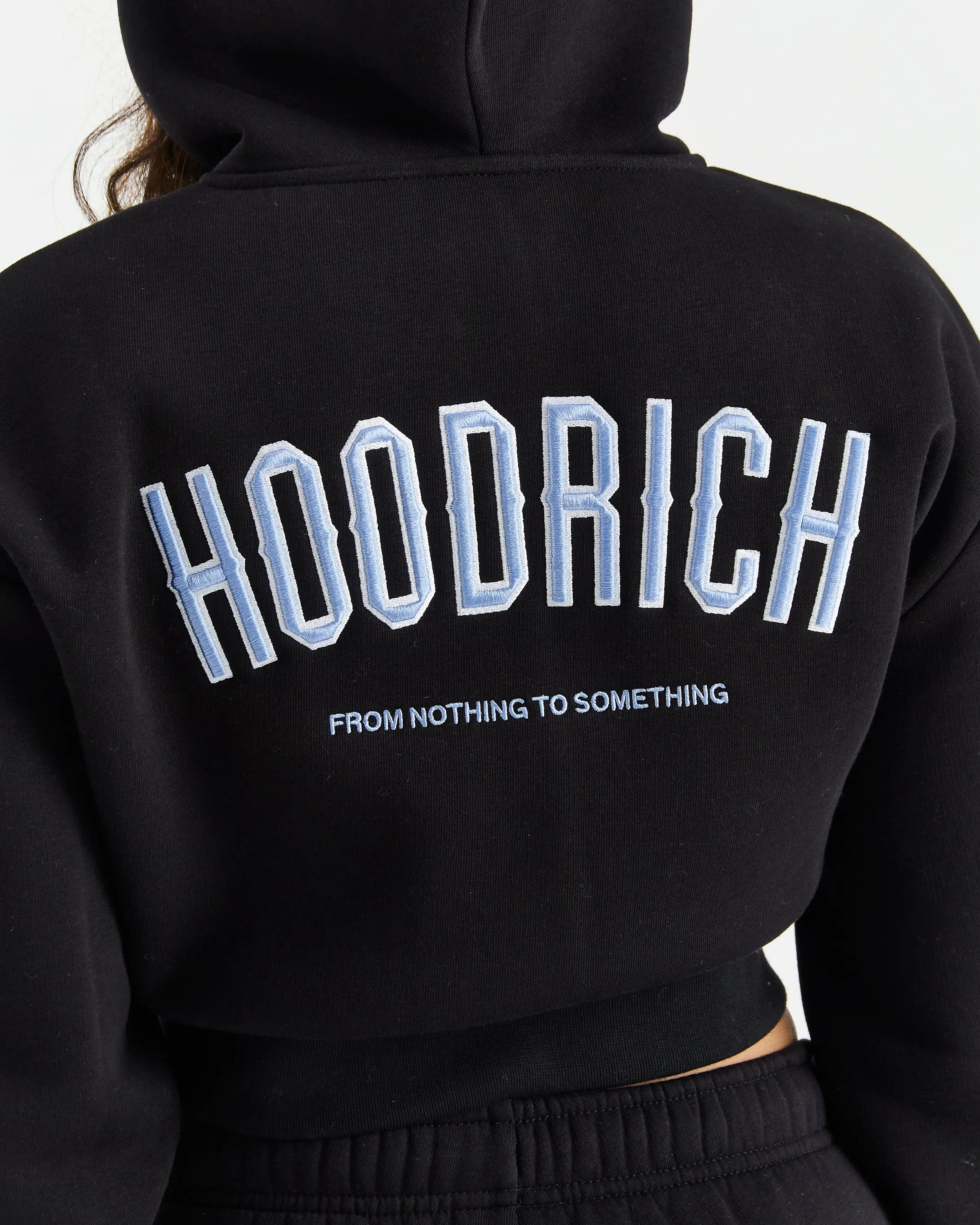 Breeze Cropped Zip Hoodie - Black/Blue/White sold by Hoodrich product image thumbnail 2