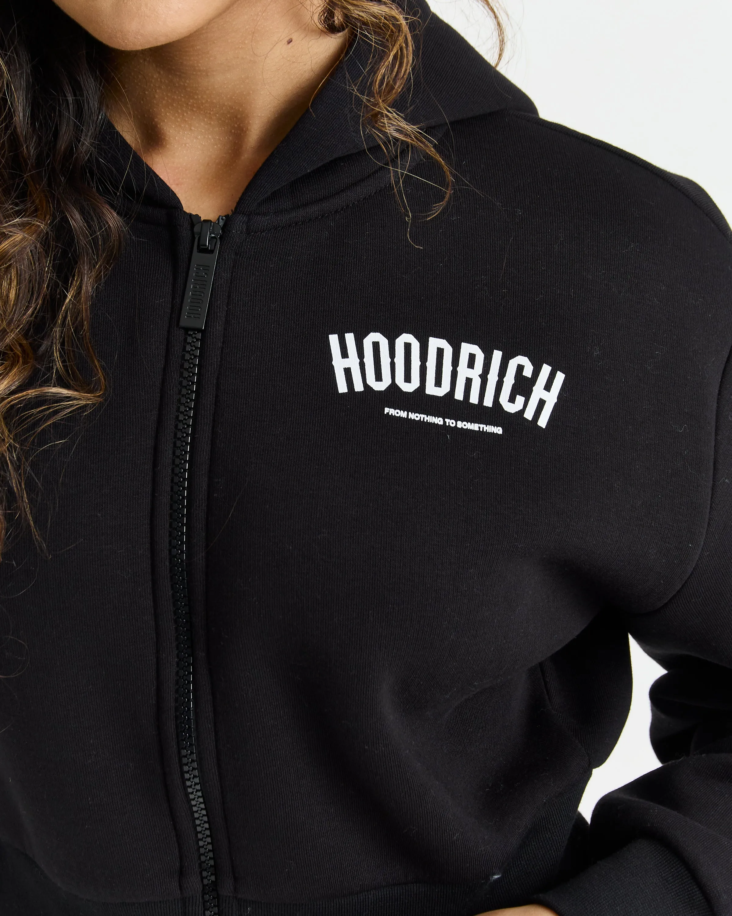 Breeze Cropped Zip Hoodie - Black/Blue/White sold by Hoodrich product image thumbnail 3