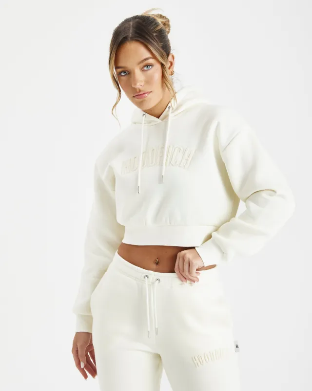 Kraze Cropped Hoodie - Cream sold by Hoodrich