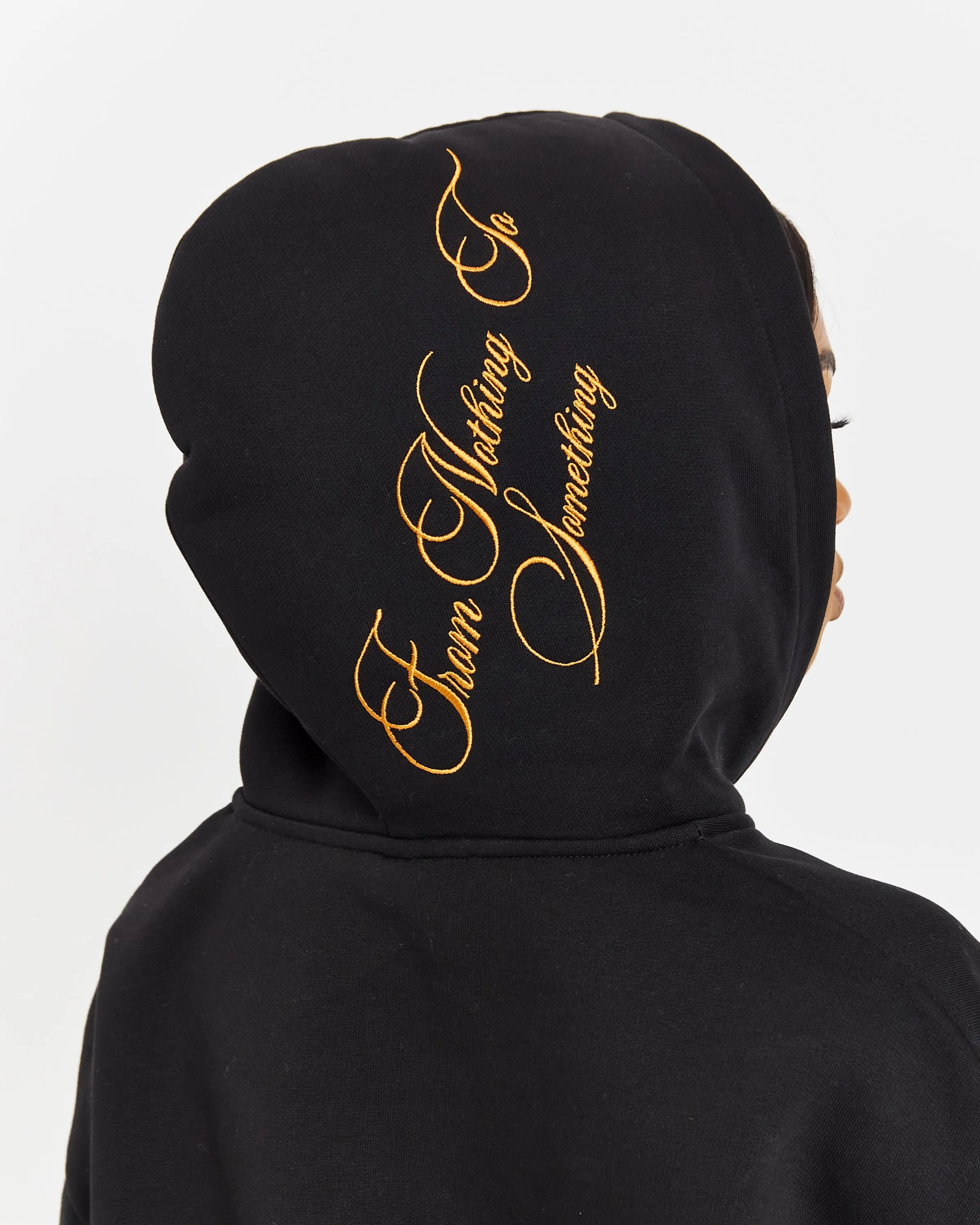Eternal Oversized Zip Hoodie - Black/White/Orange sold by Hoodrich product image thumbnail 5