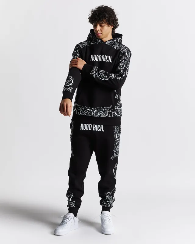 OG Motif Joggers - Black/white/Grey sold by Hoodrich
