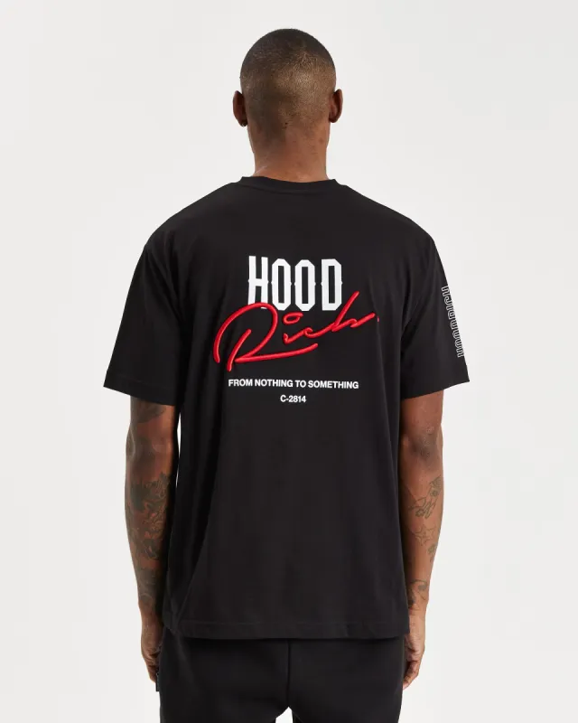 OG Moiety T-Shirt - Black/White/Mars Red sold by Hoodrich