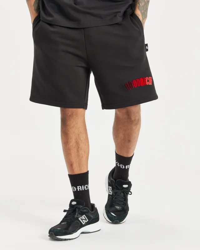 OG Kraze Shorts - Black/Red made by Hoodrich