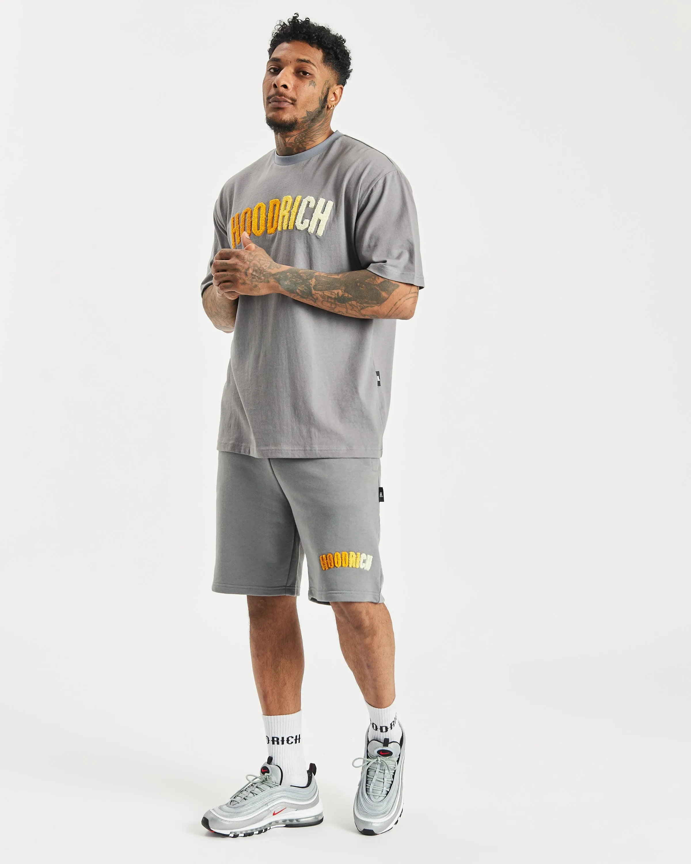 OG Kraze Shorts - Grey/Amber sold by Hoodrich