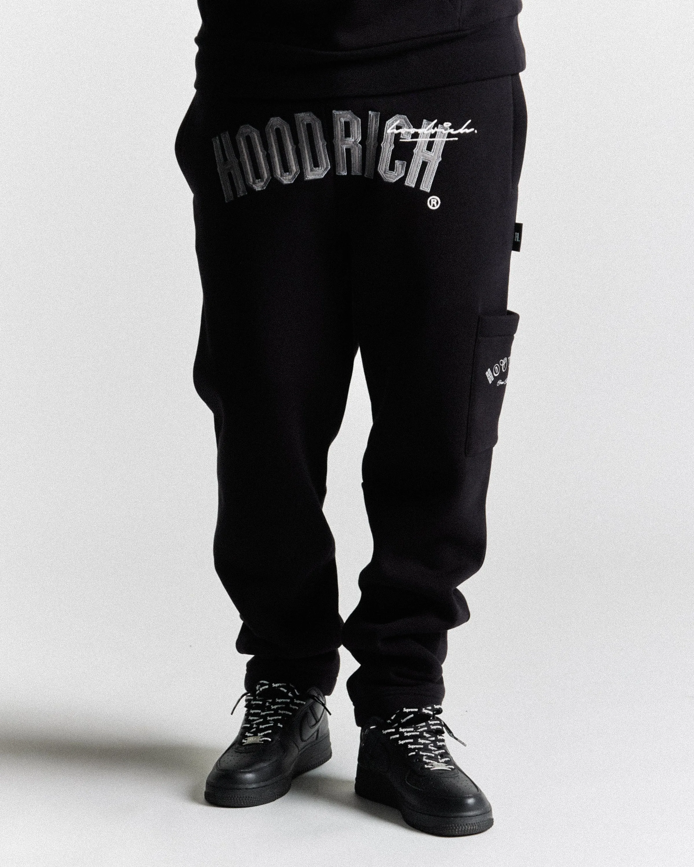 Stature Joggers - Black/Grey/White sold by Hoodrich