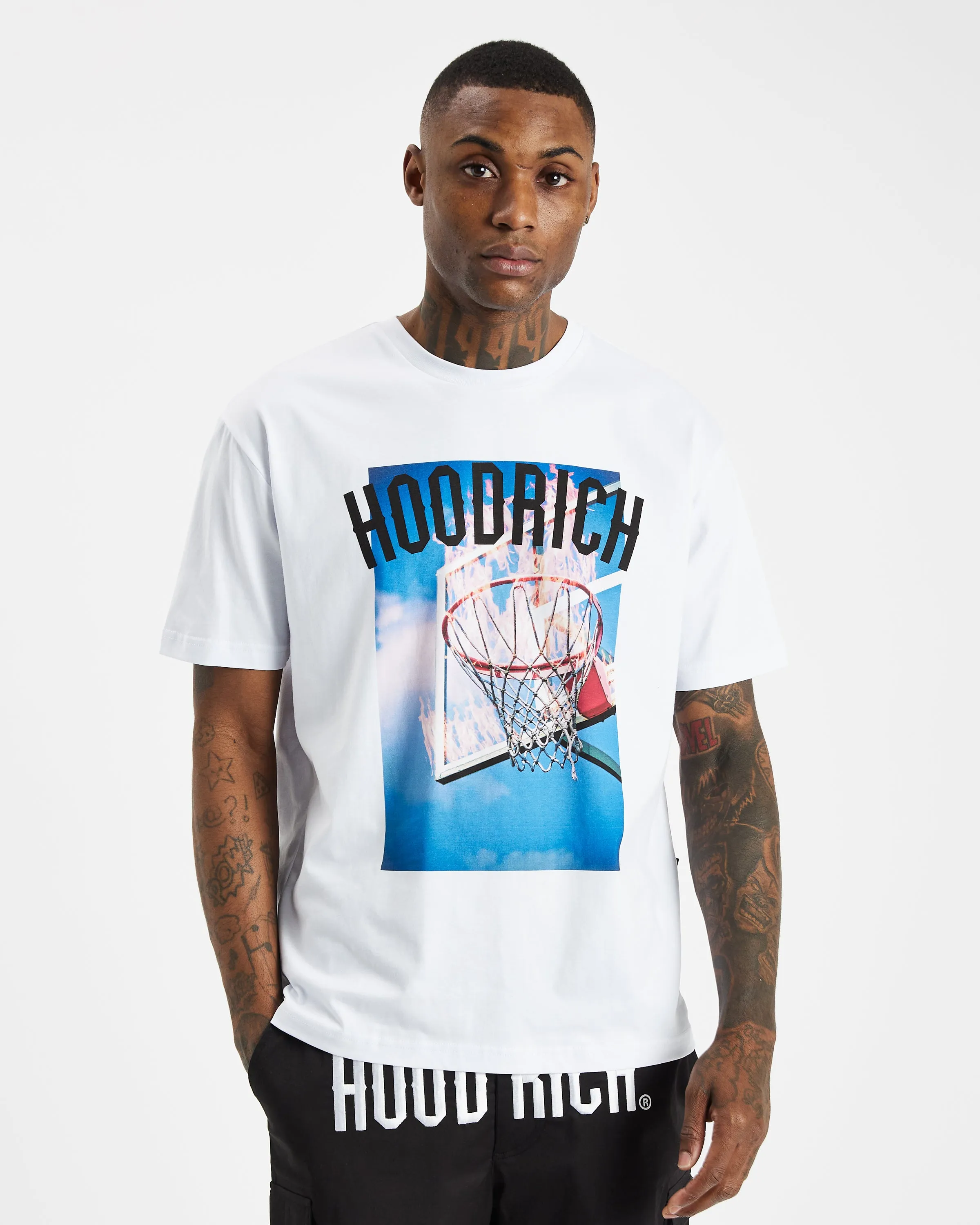 OG Hoop T-shirt - White/Black sold by Hoodrich