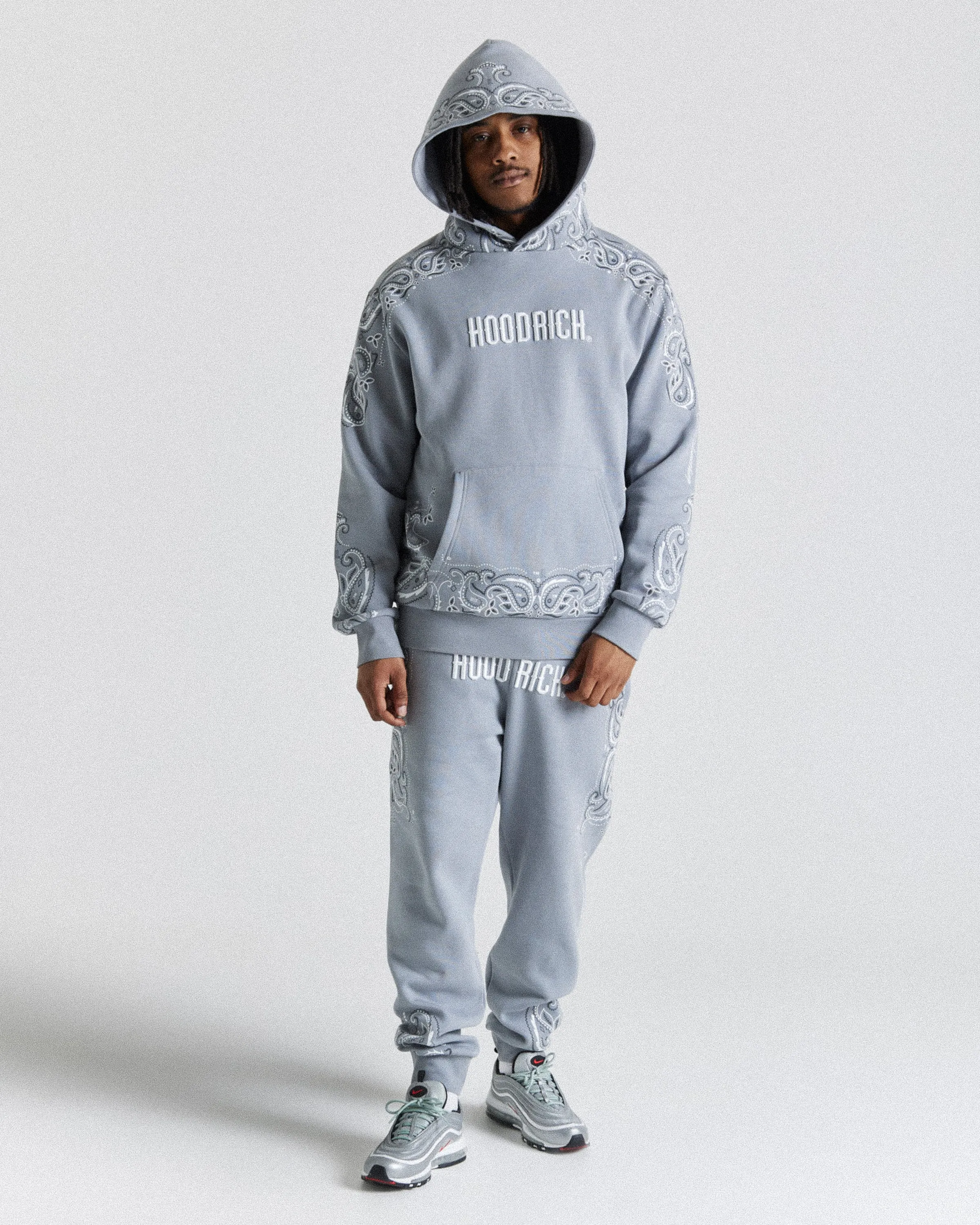 Motif Hoodie - Grey/White sold by Hoodrich product image thumbnail 5