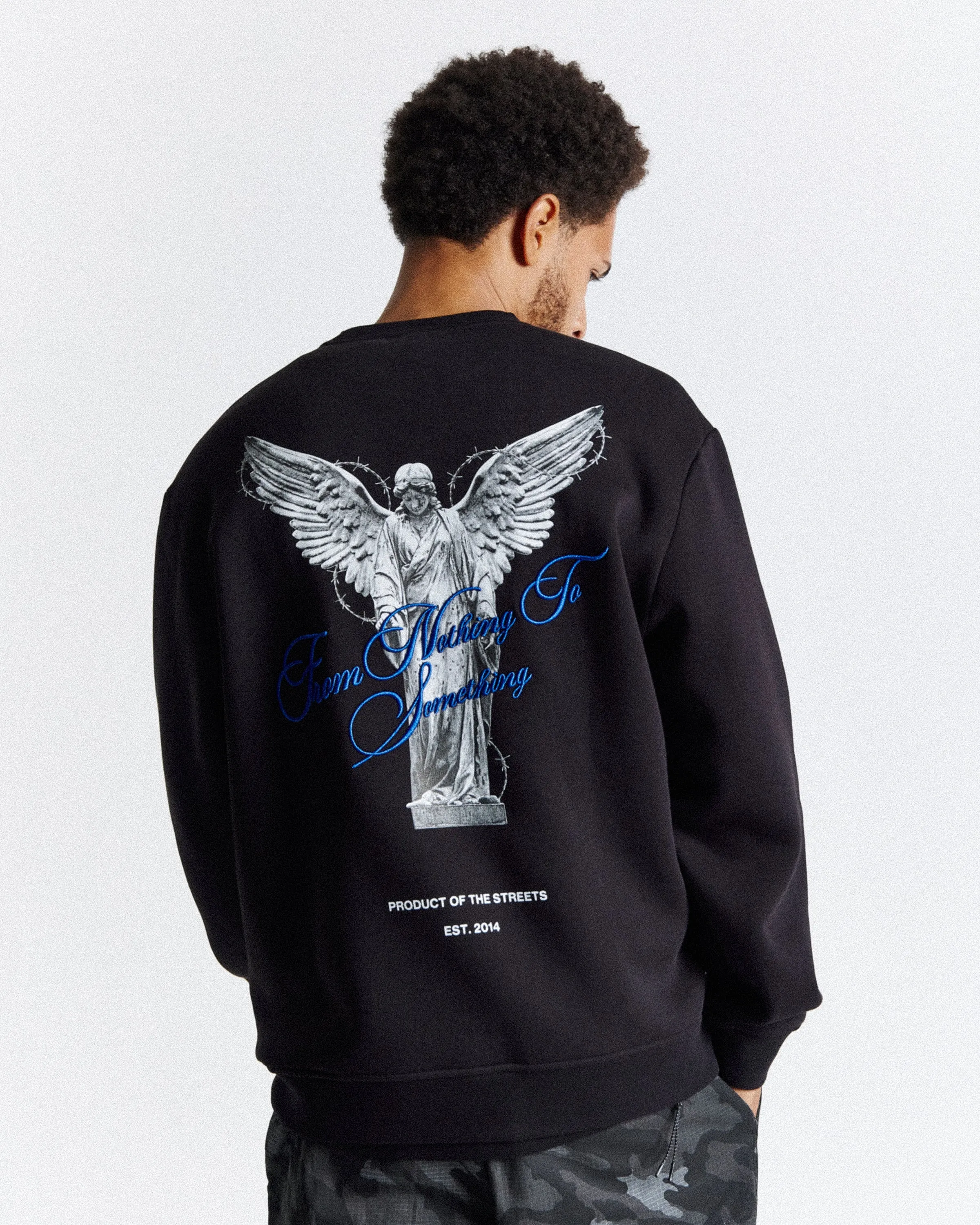 Vital Sweatshirt - Black/White/Blue sold by Hoodrich