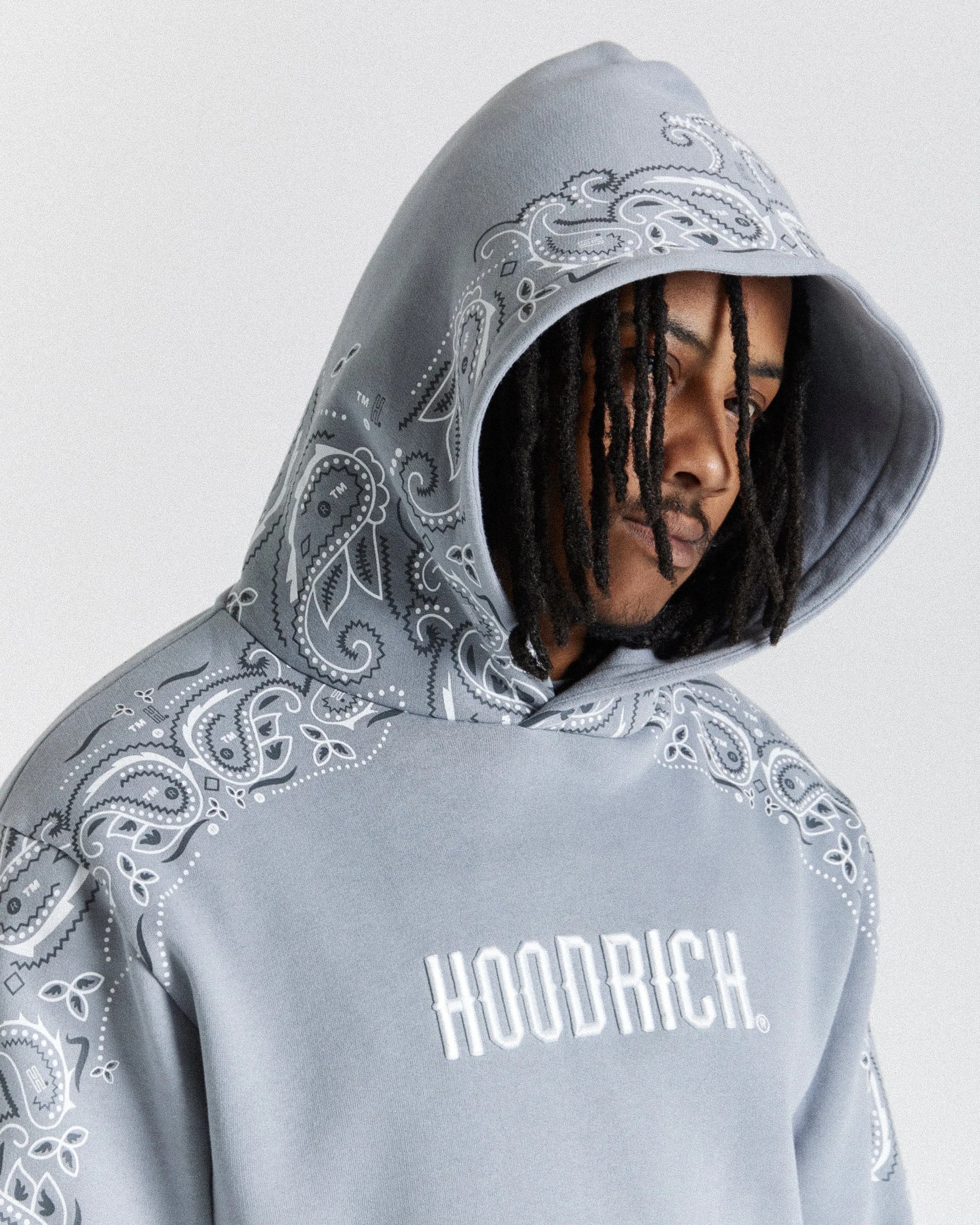 Motif Hoodie - Grey/White sold by Hoodrich product image thumbnail 3