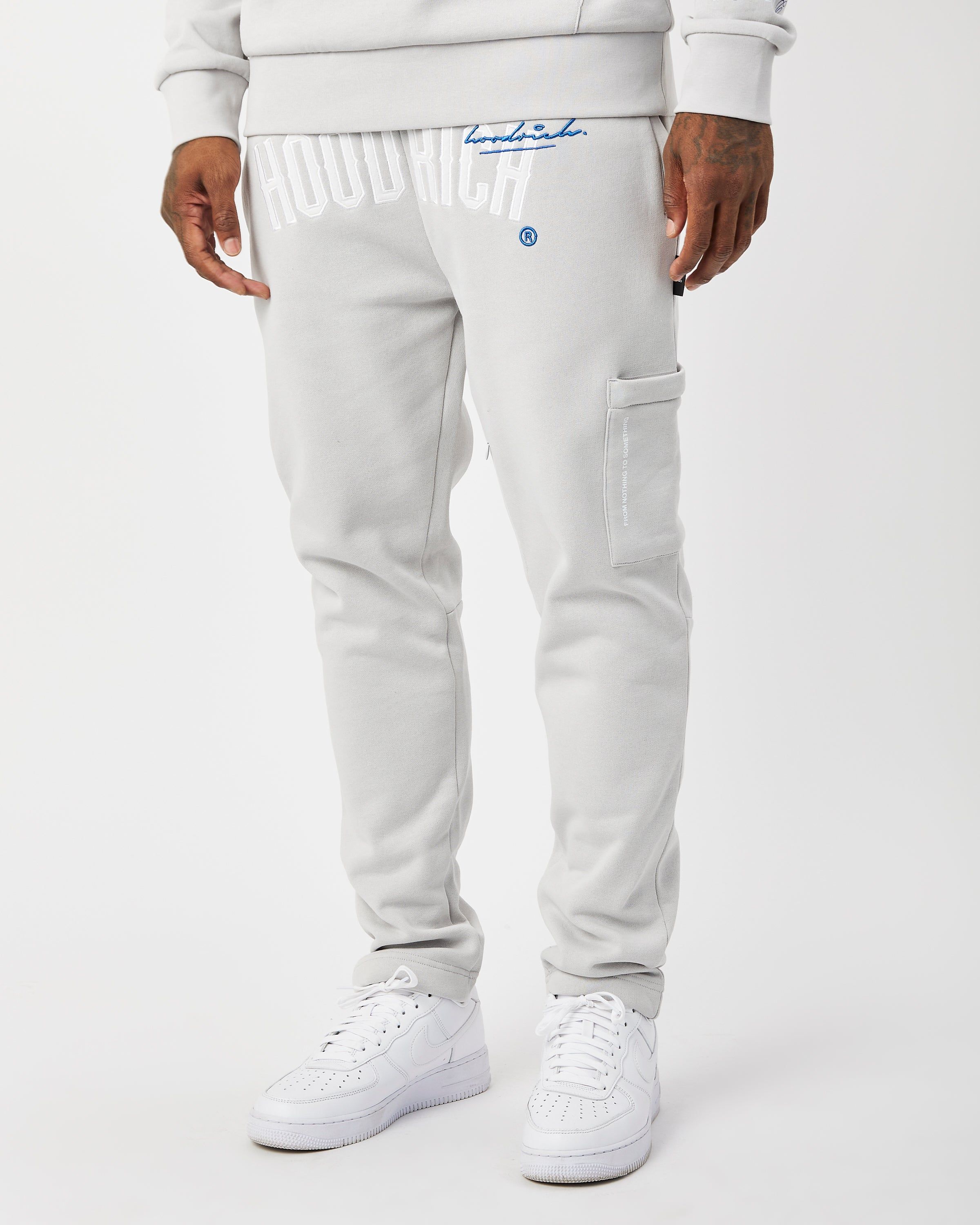 OG Heat Joggers - Light Grey/White/Blue sold by Hoodrich