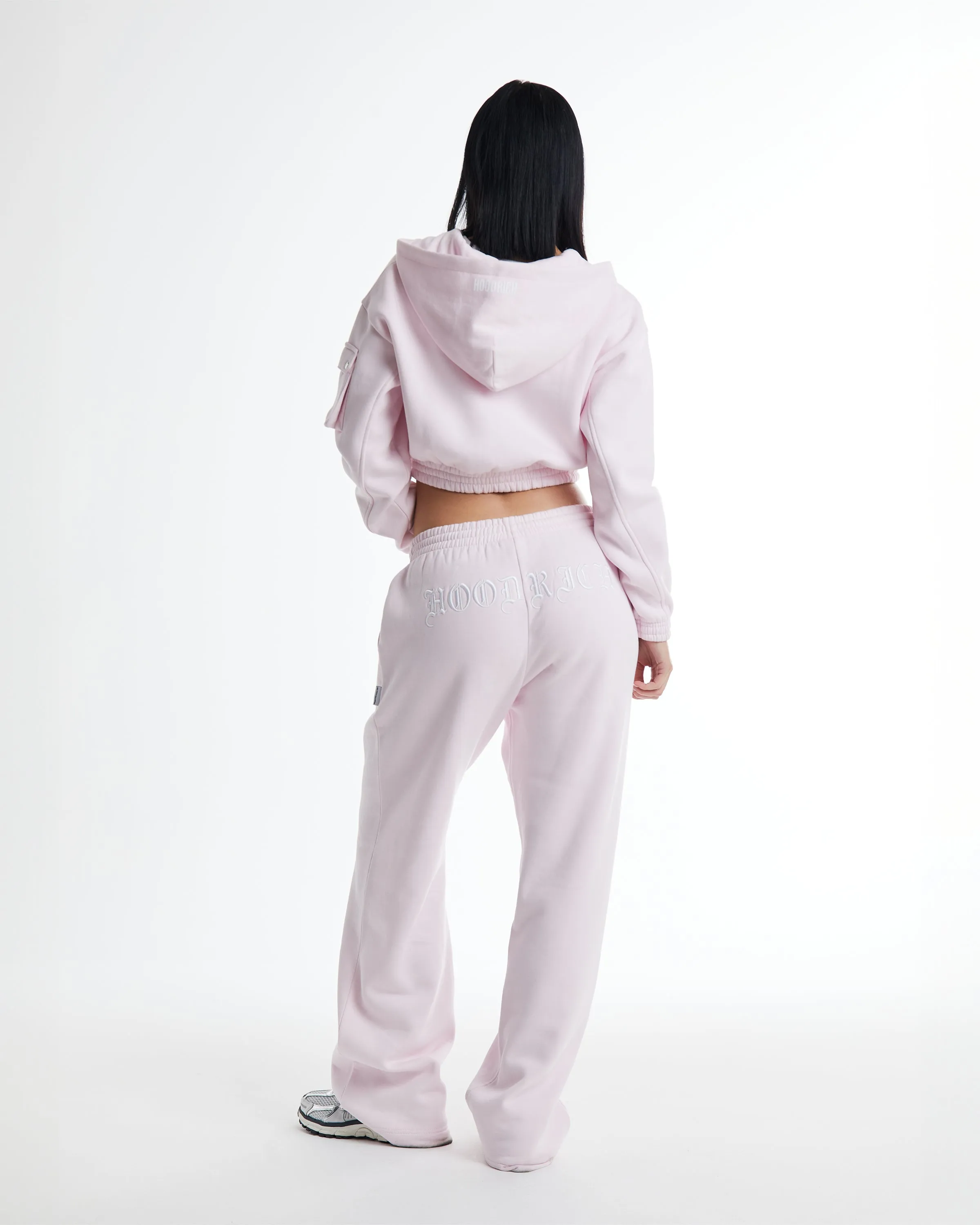 Dusk Wide Leg Joggers - Pink/White sold by Hoodrich product image thumbnail 2