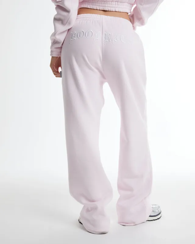 Dusk Wide Leg Joggers - Pink/White sold by Hoodrich