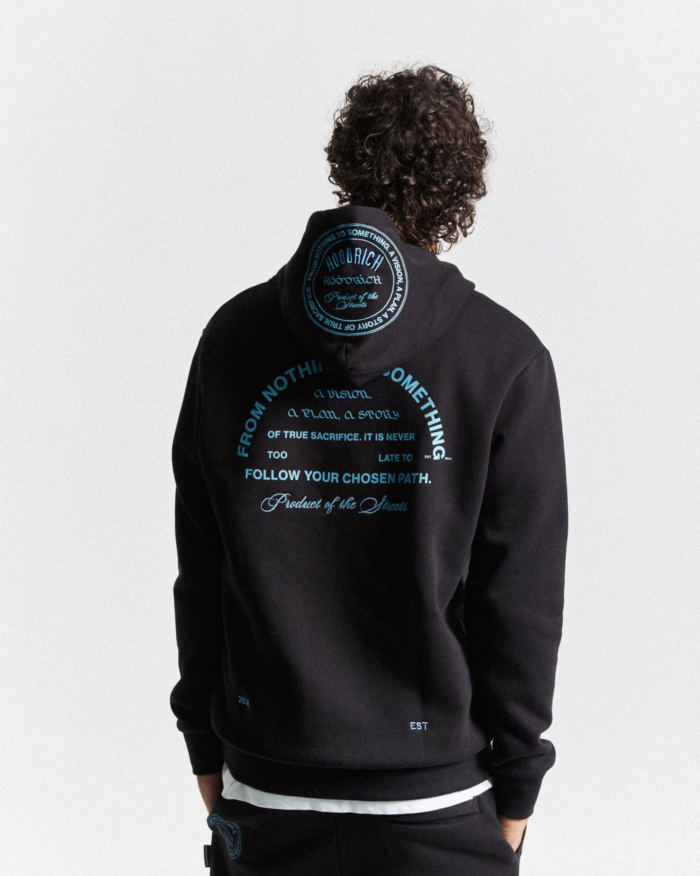 Unite Hoodie - Black/Placid Blue sold by Hoodrich product image thumbnail 2