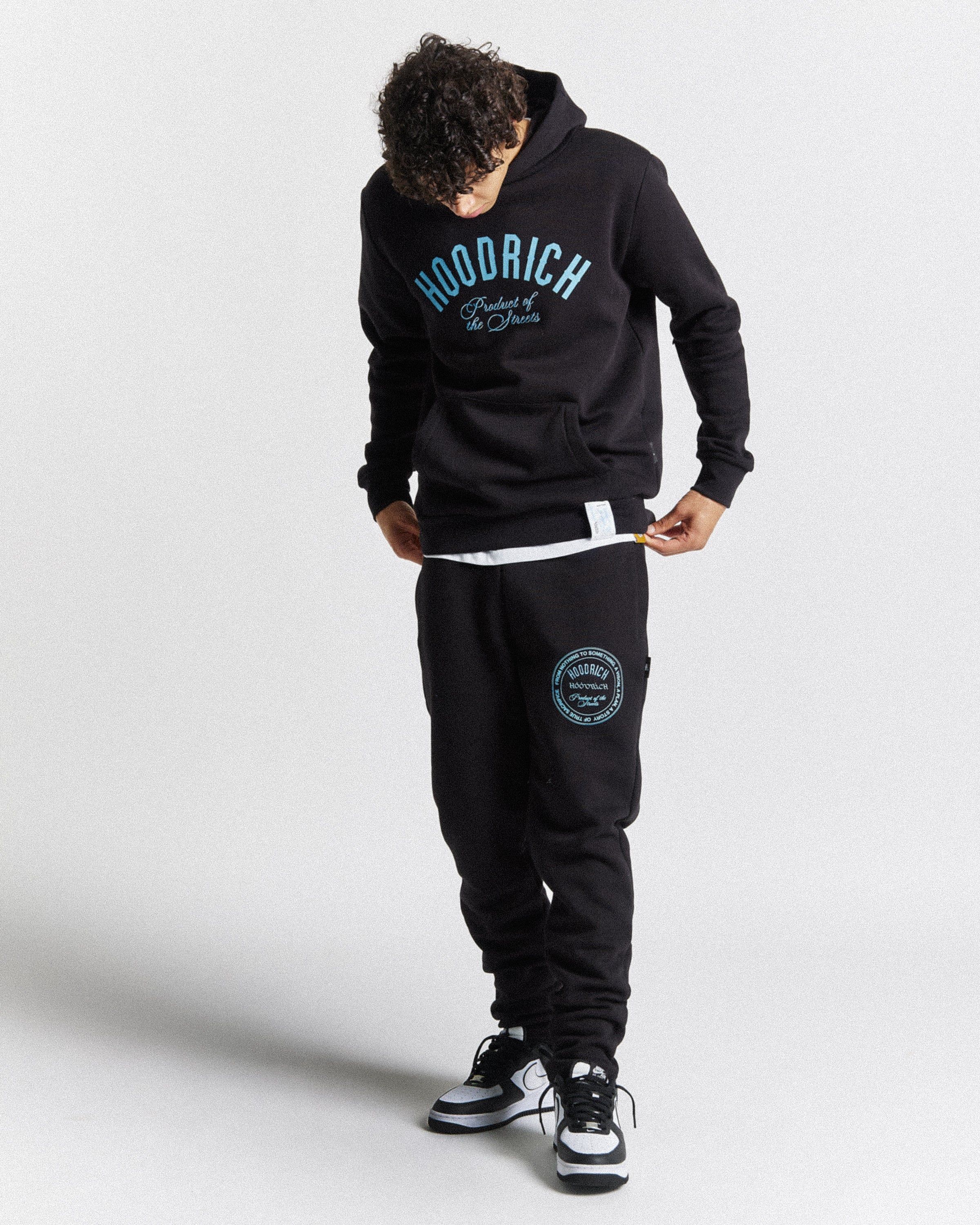 Unite Hoodie - Black/Placid Blue sold by Hoodrich product image thumbnail 3