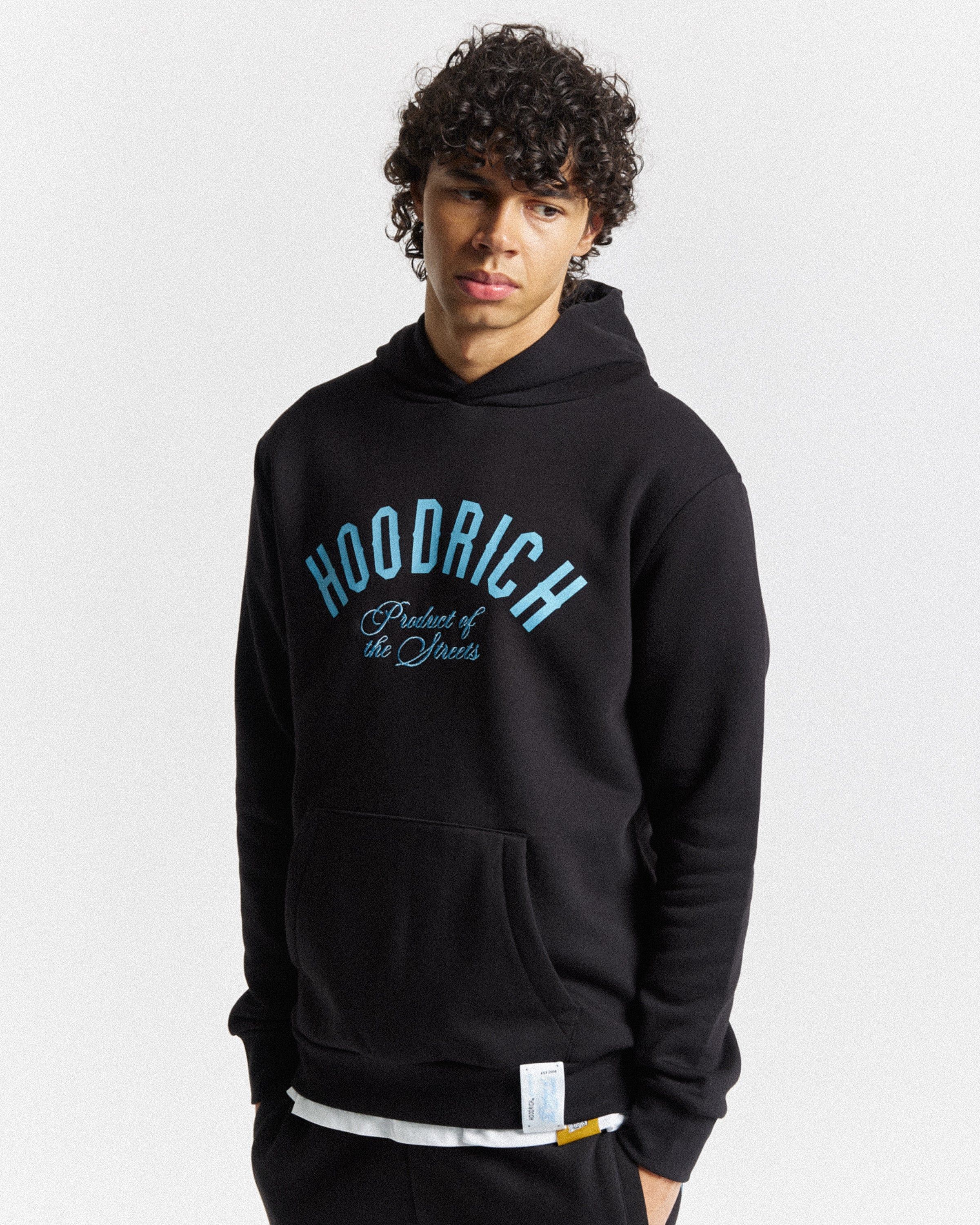 Unite Hoodie - Black/Placid Blue sold by Hoodrich